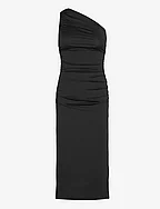 Perry One Shoulder Dress - BLACK
