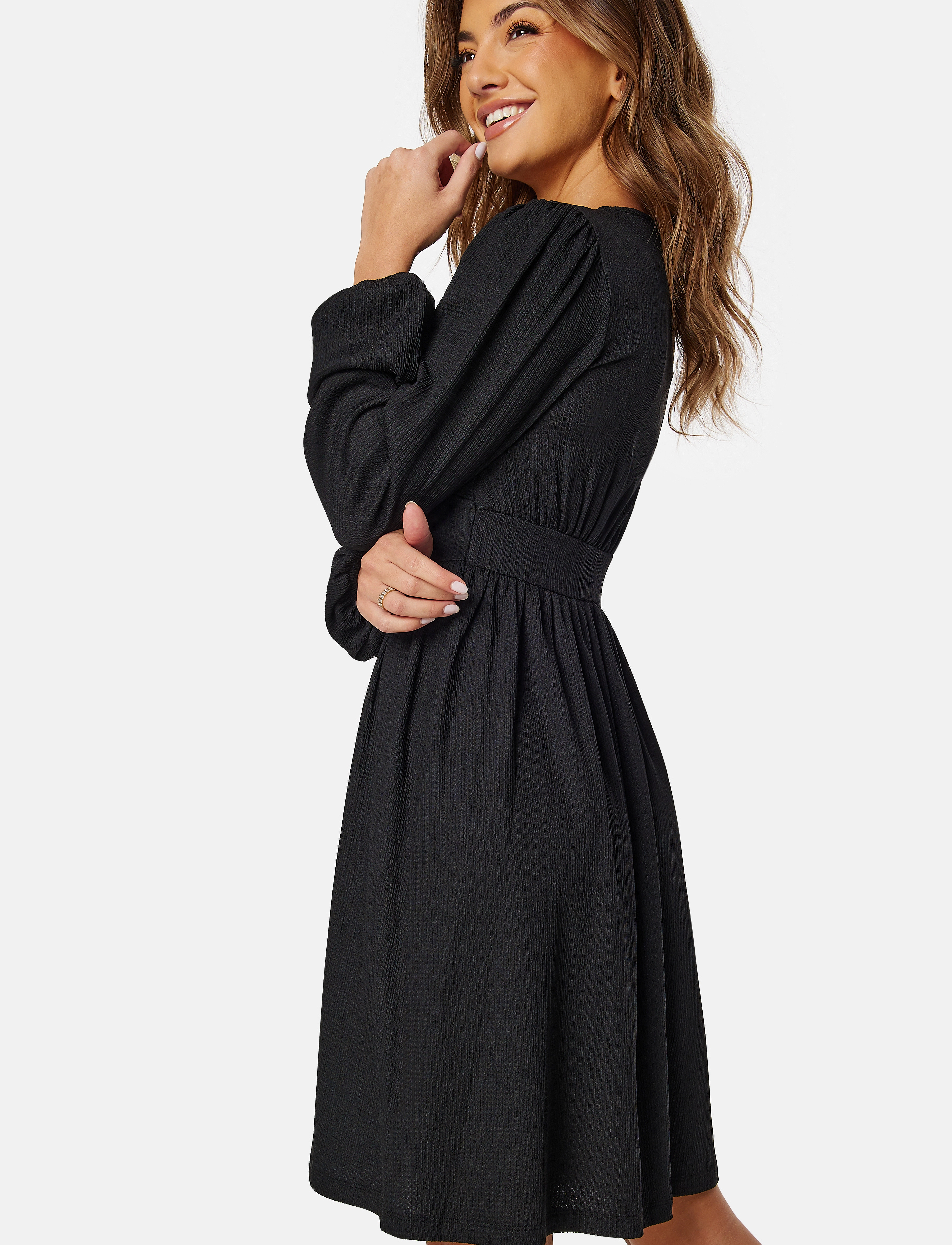 Bubbleroom - Lova Short Dress - laveste priser - black - 4