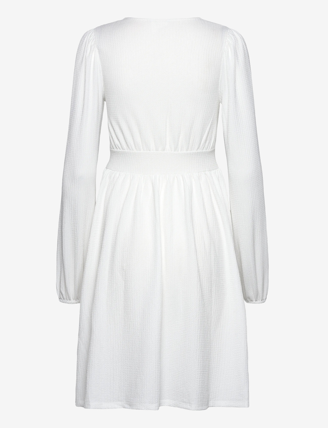 Bubbleroom - Structure Button Short Dress - konfirmation - white - 2