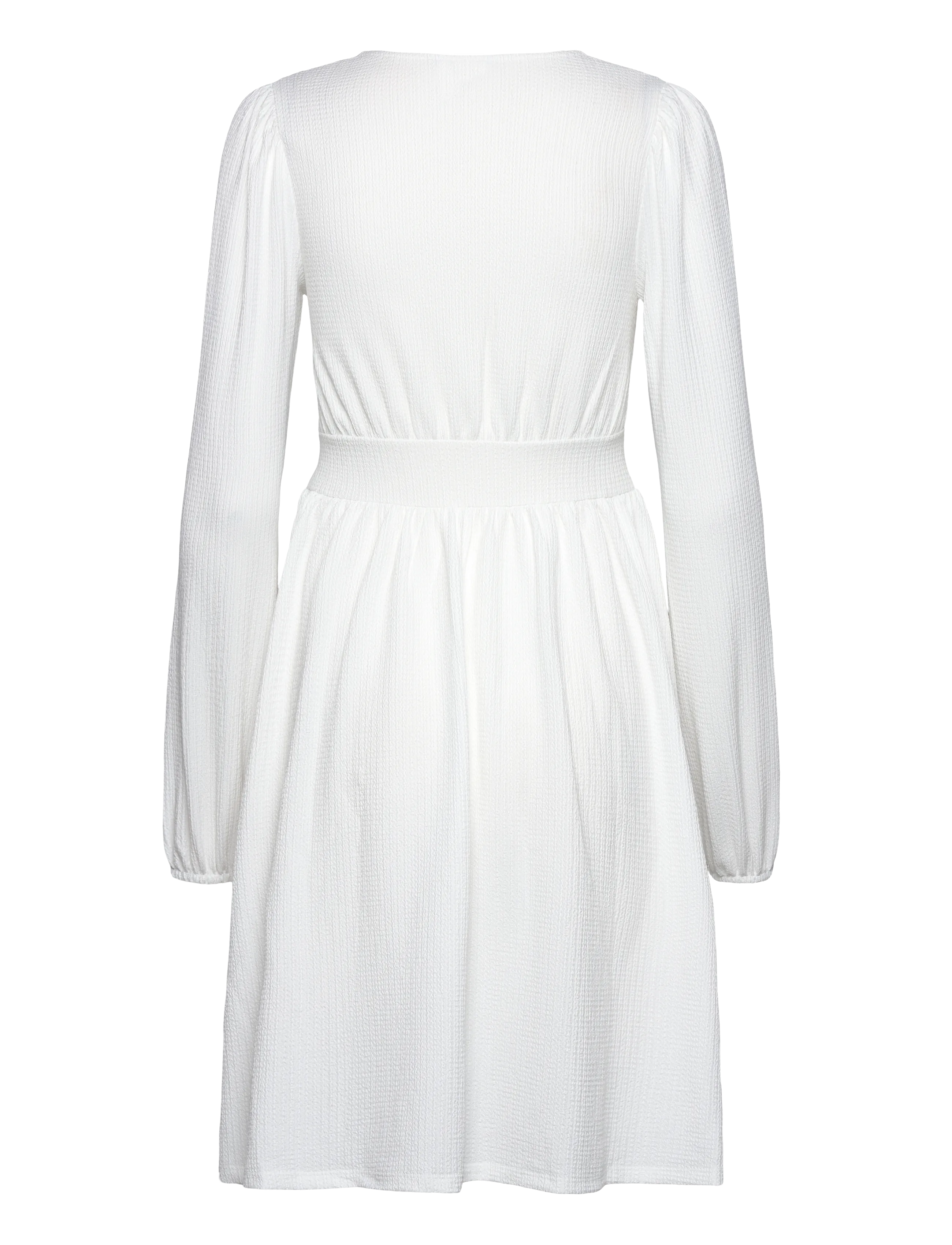 Bubbleroom - Structure Button Short Dress - white - 2