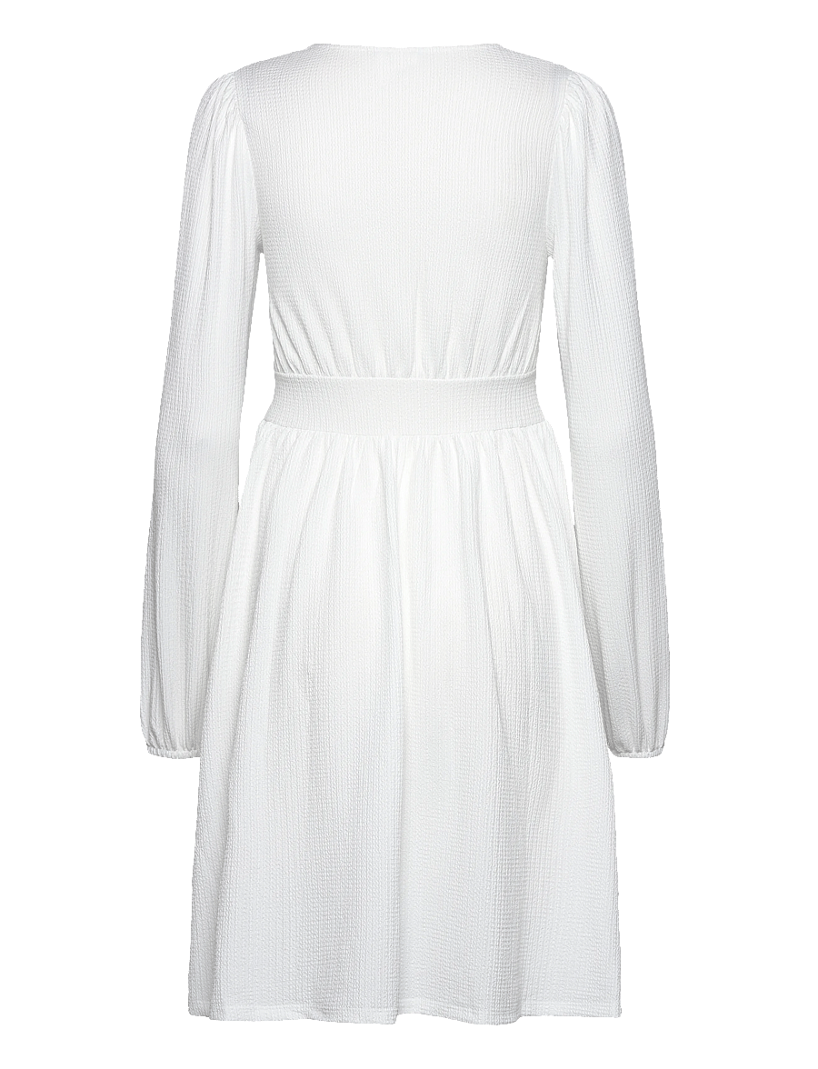 Bubbleroom - Structure Button Short Dress - white - 2
