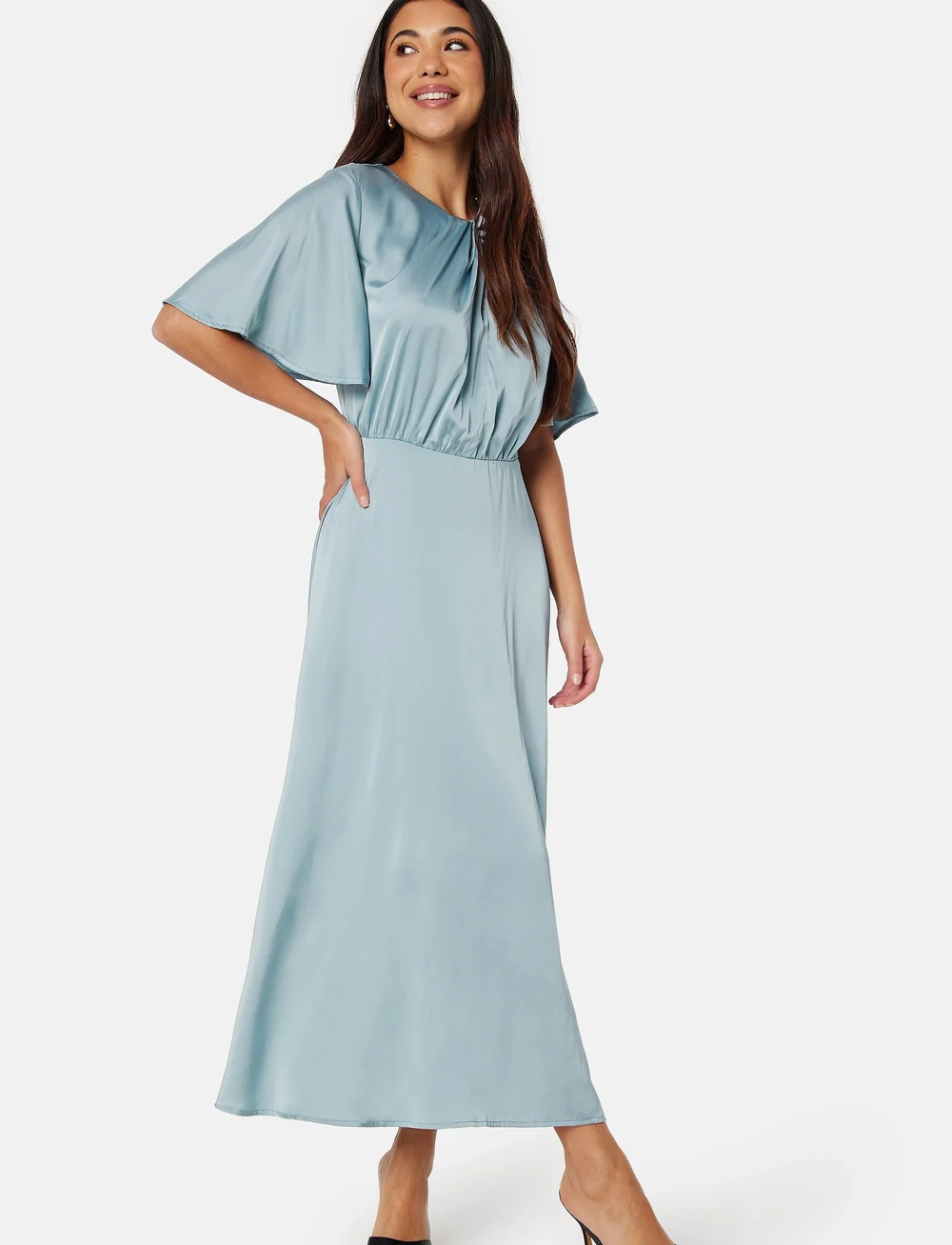 Bubbleroom Elora Satin Dress Midi dresses Boozt