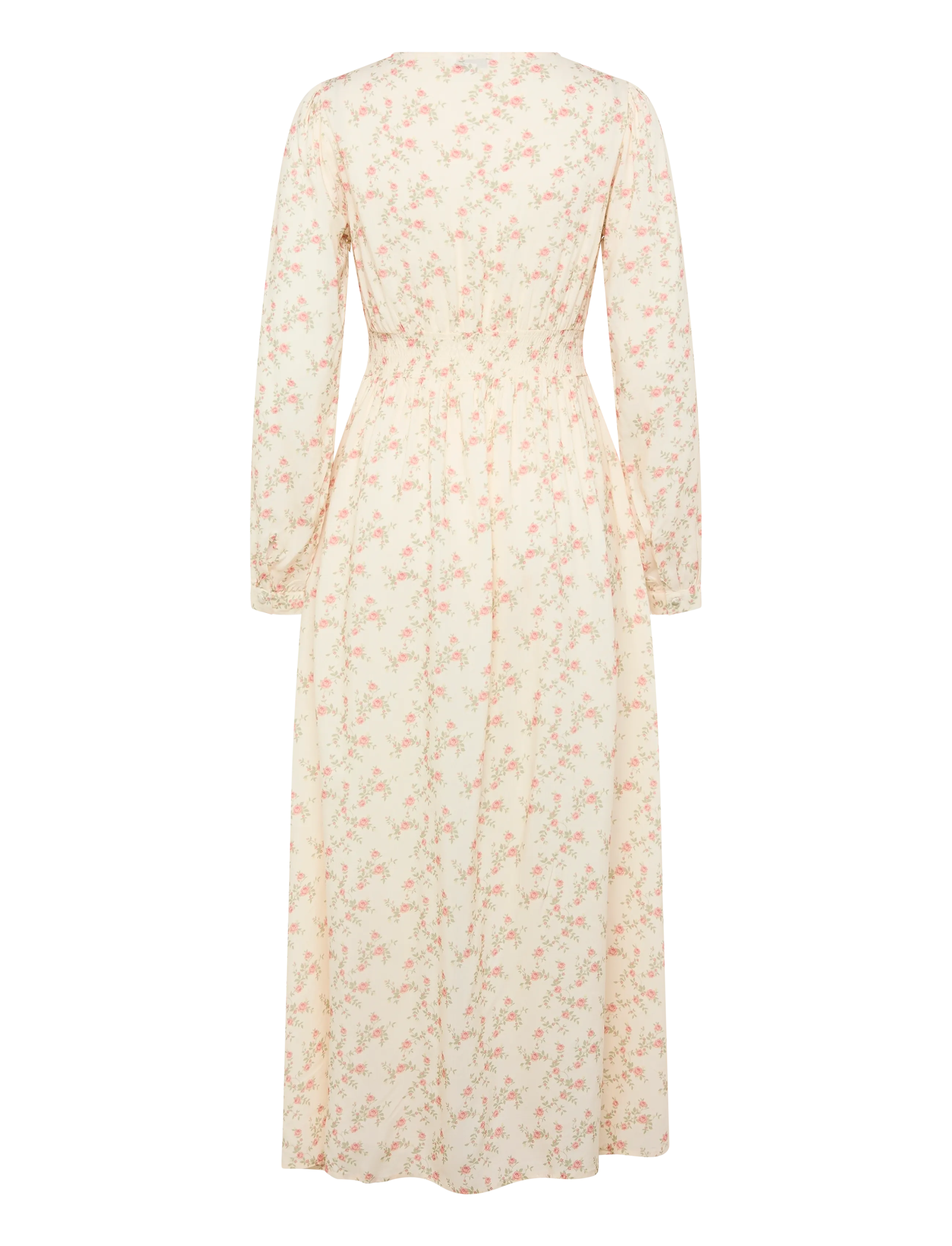 Bubbleroom - Viscose V-neck Maxi Dress - offwhite/floral - 2