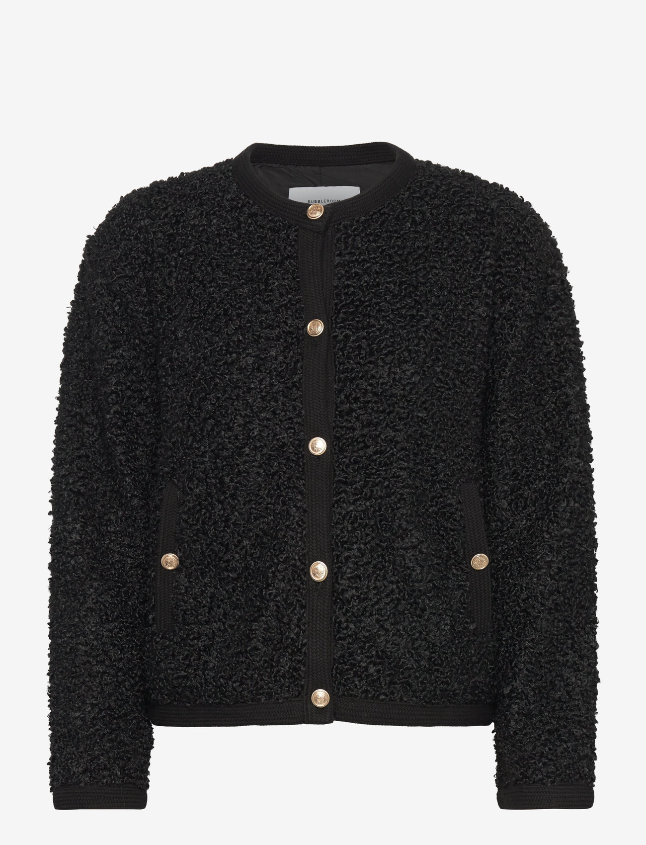 Bubbleroom - Noele Soft Short Jacket - bouclés - black - 0