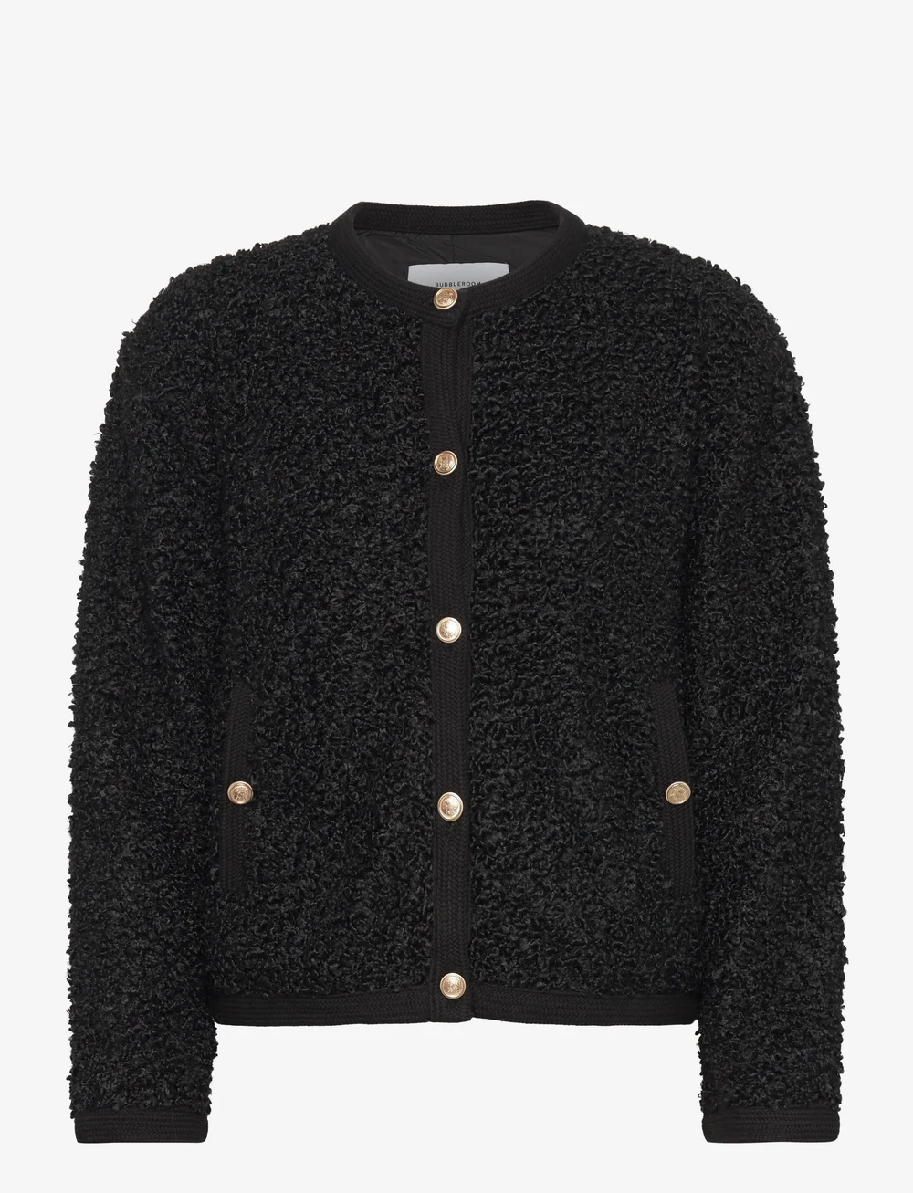 Bubbleroom - Noele Soft Short Jacket - bouclé - black - 0