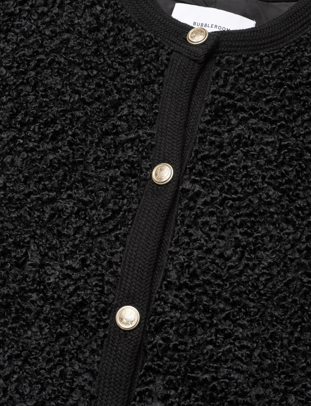 Bubbleroom - Noele Soft Short Jacket - bouclé - black - 2