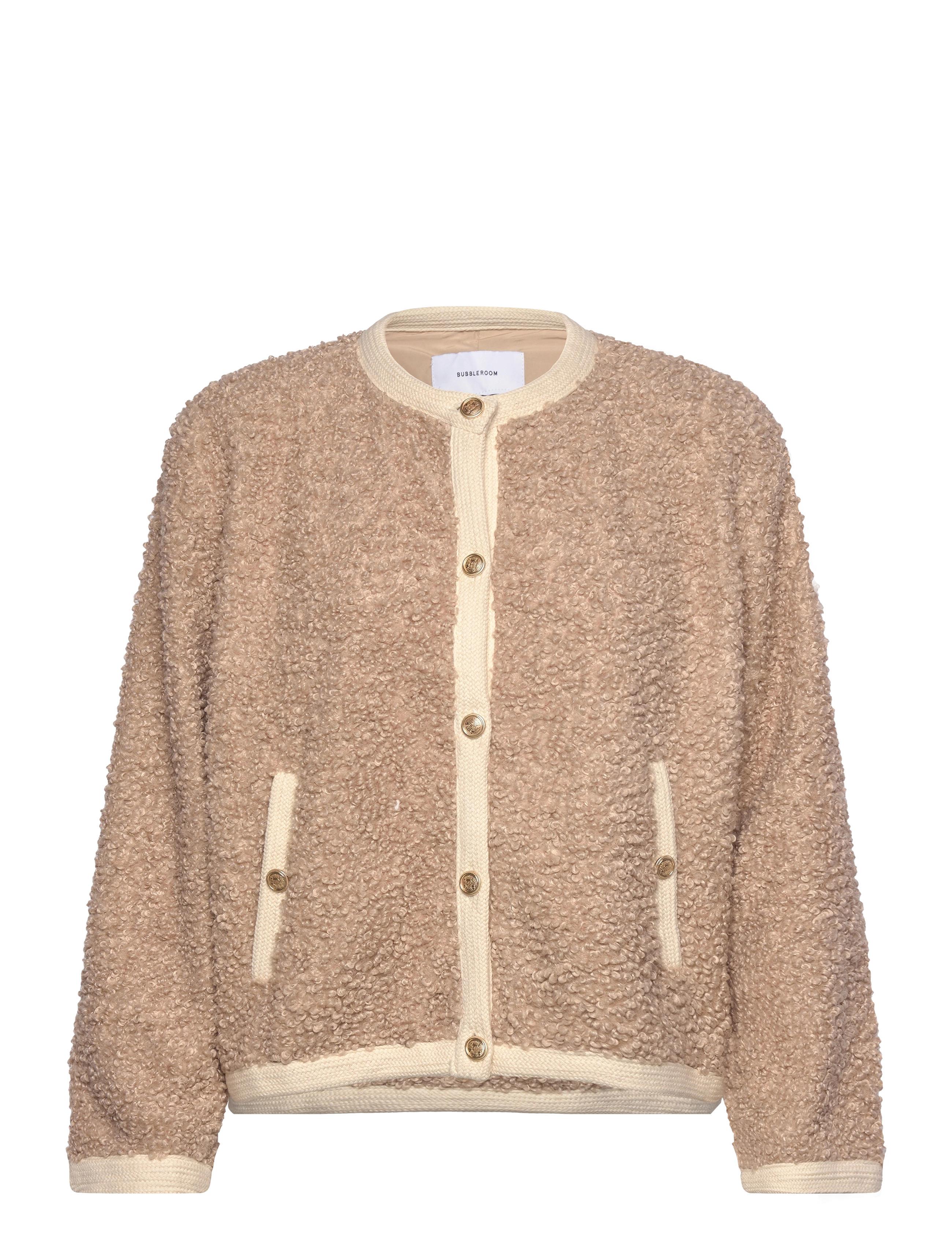 BUBBLEROOM Noele Soft Kurz Jacke Beige - S - Damen