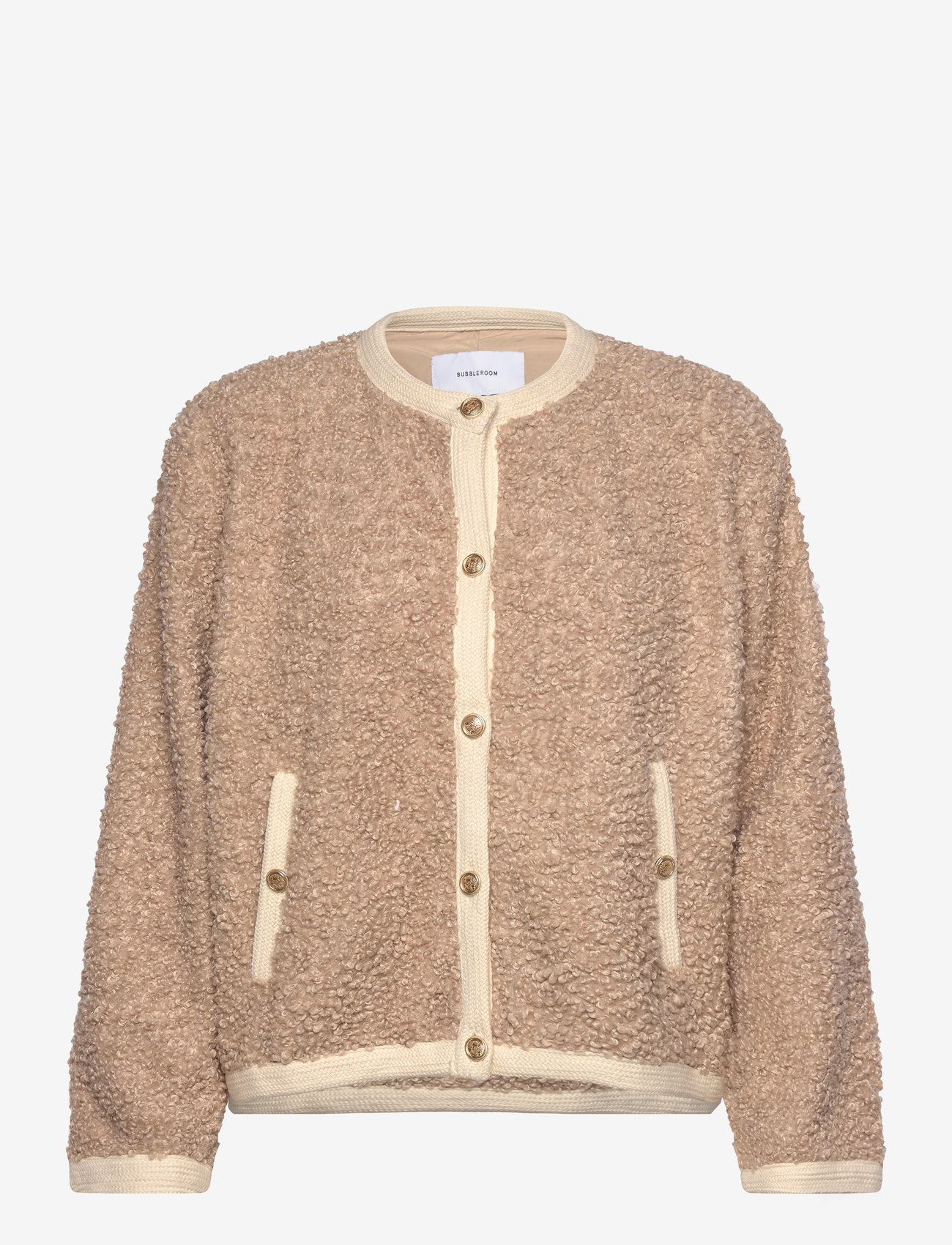 Bubbleroom - Noele Soft Short Jacket - boucles - nougat - 0