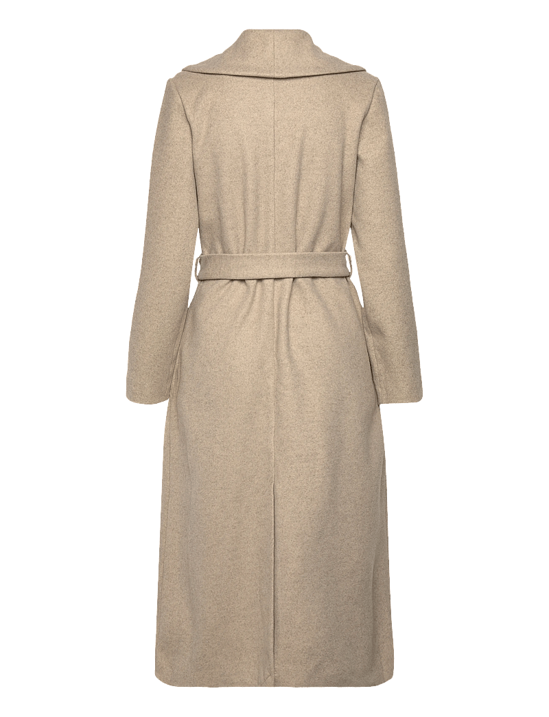 Bubbleroom - Shawl Collar Coat - light beige - 2