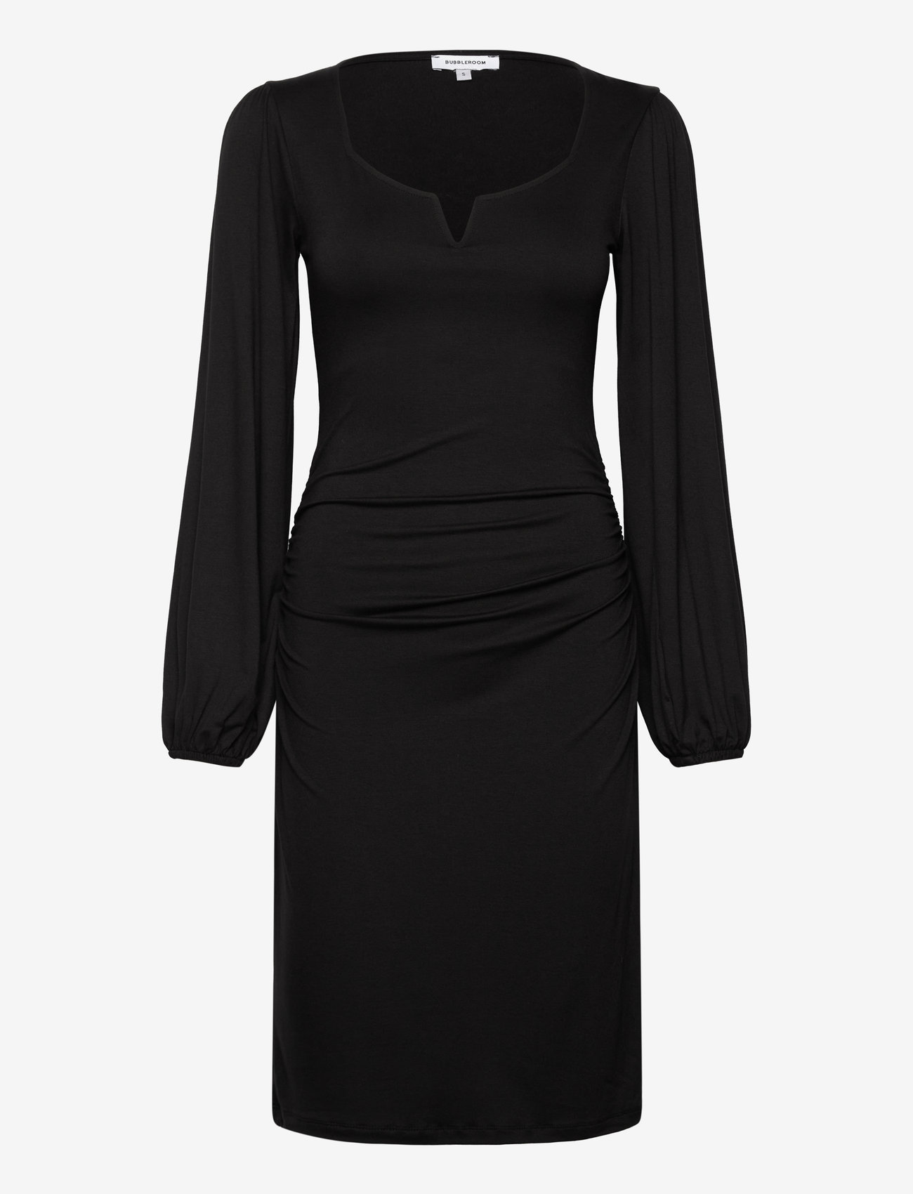 Bubbleroom - Rudina Puff Sleeve Short Dress - etuikleider - black - 1