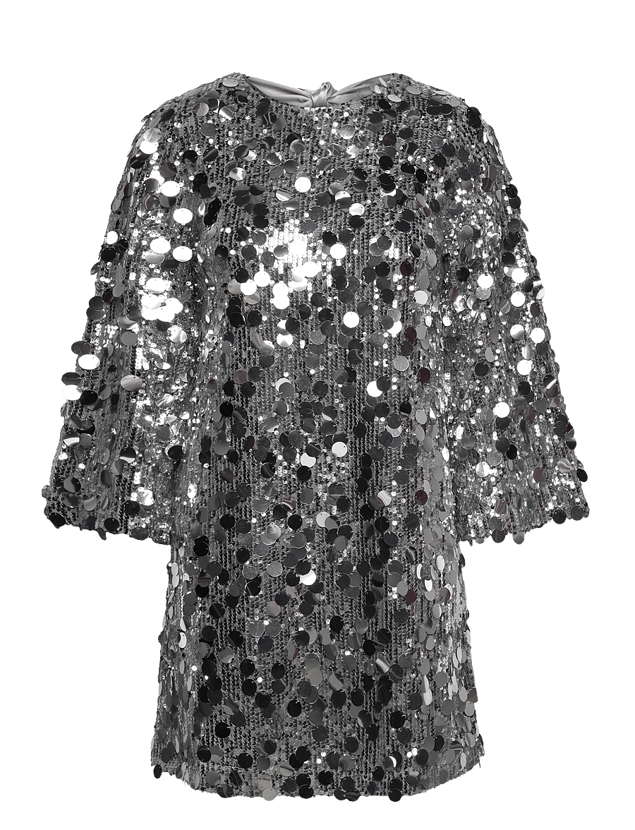Bubbleroom - Zandrea Sequin Bow Dress - feestjurken - silver - 1