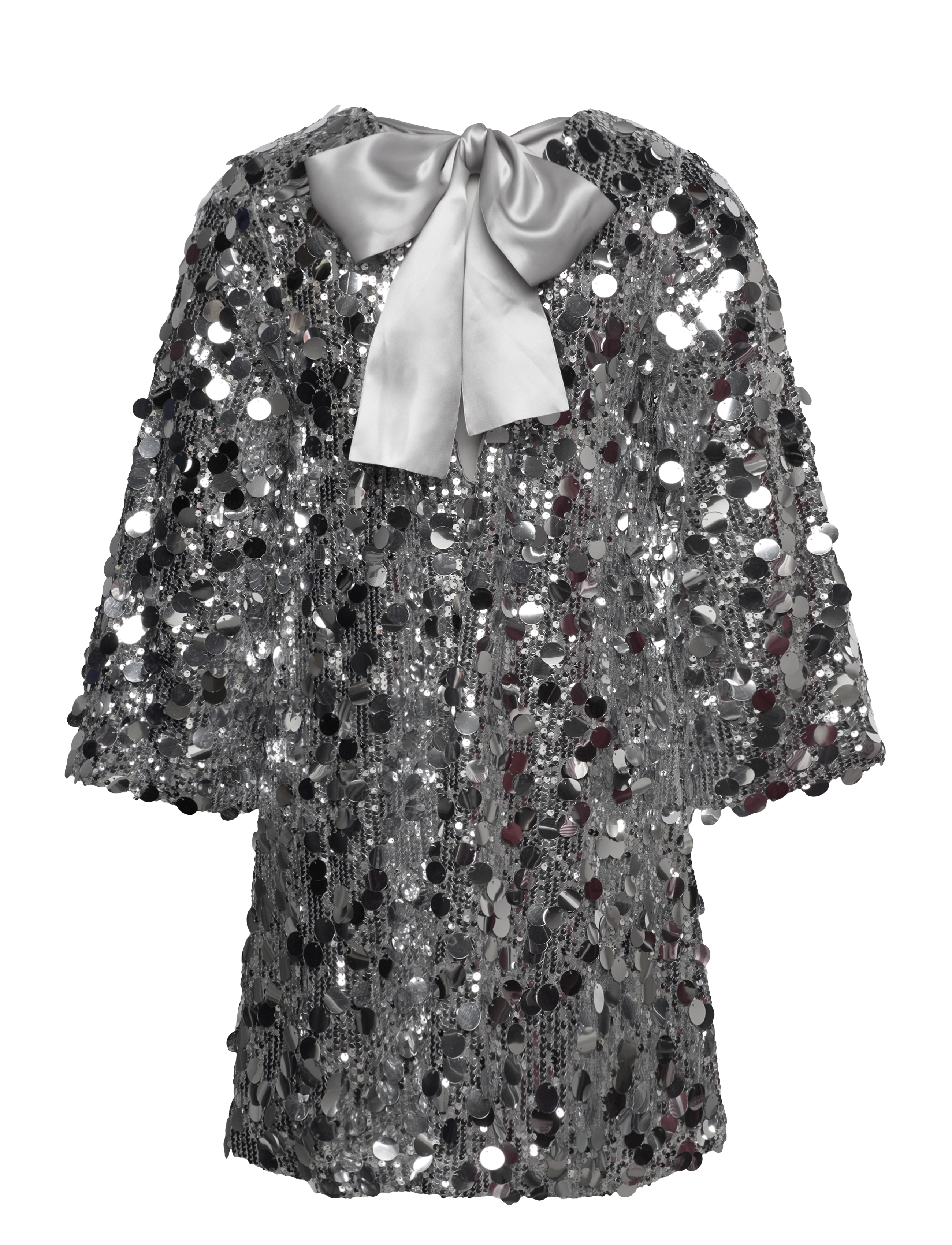 Bubbleroom - Zandrea Sequin Bow Dress - feestjurken - silver - 2