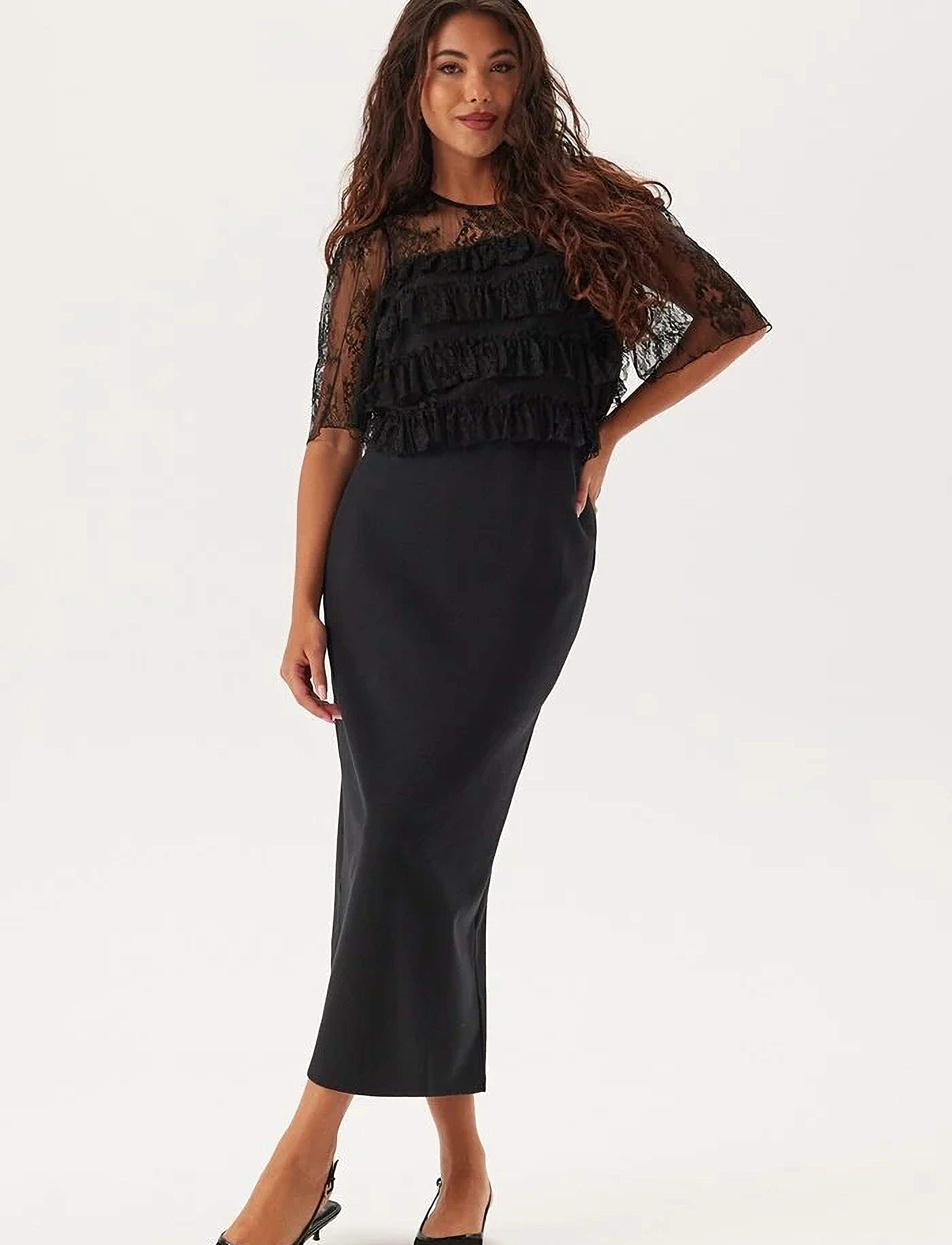 Bubbleroom - Soft Long Penskirt - black - 4