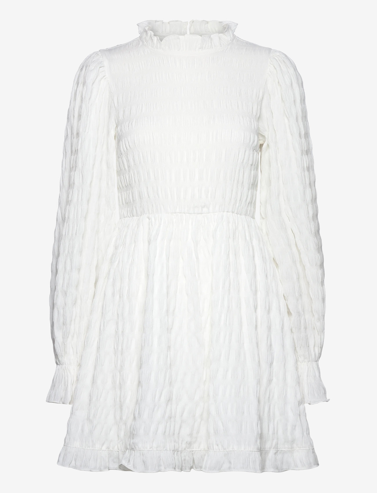 Bubbleroom - Frill Structured Dress - konfirmatsioon - white - 1
