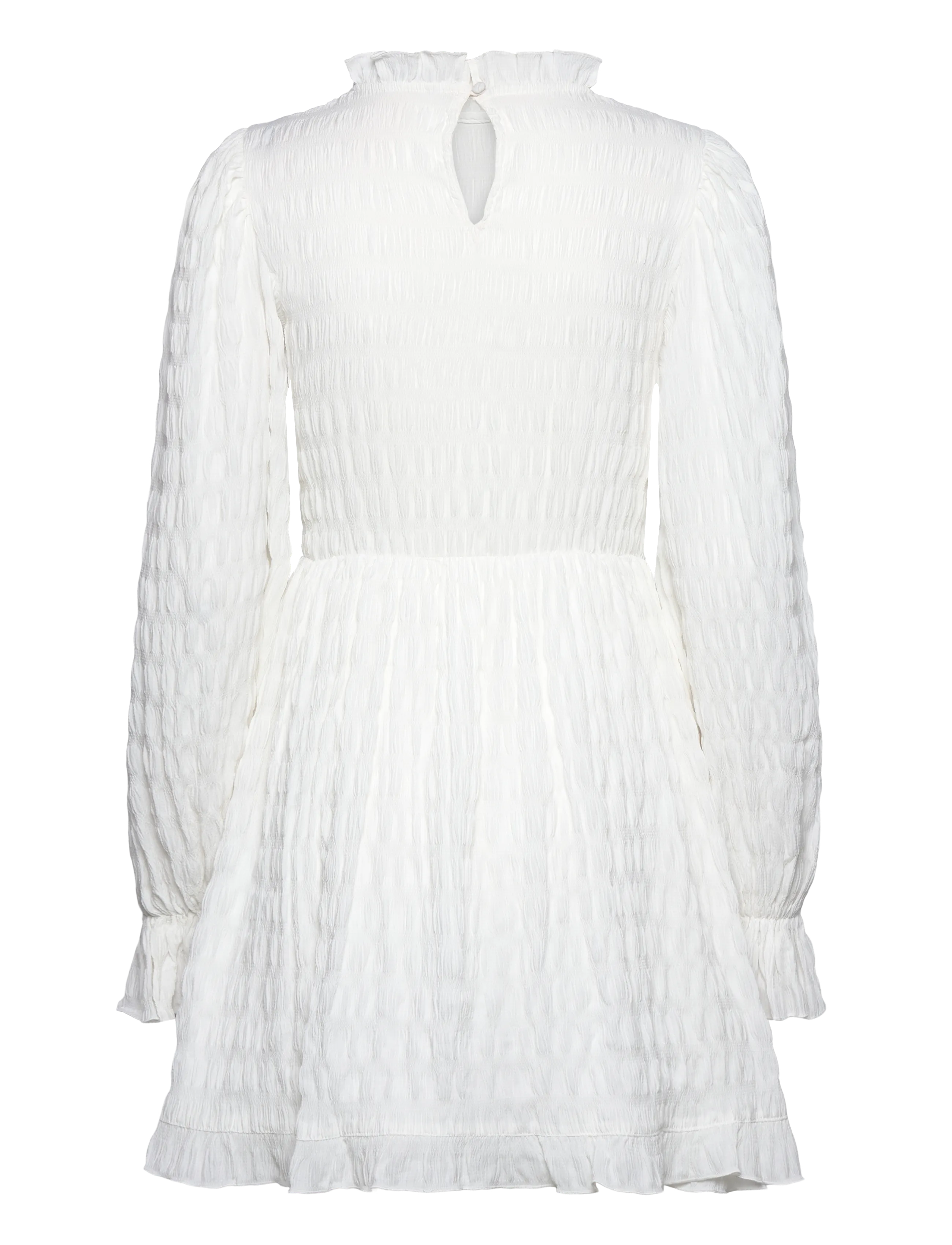 Bubbleroom - Frill Structured Dress - white - 2