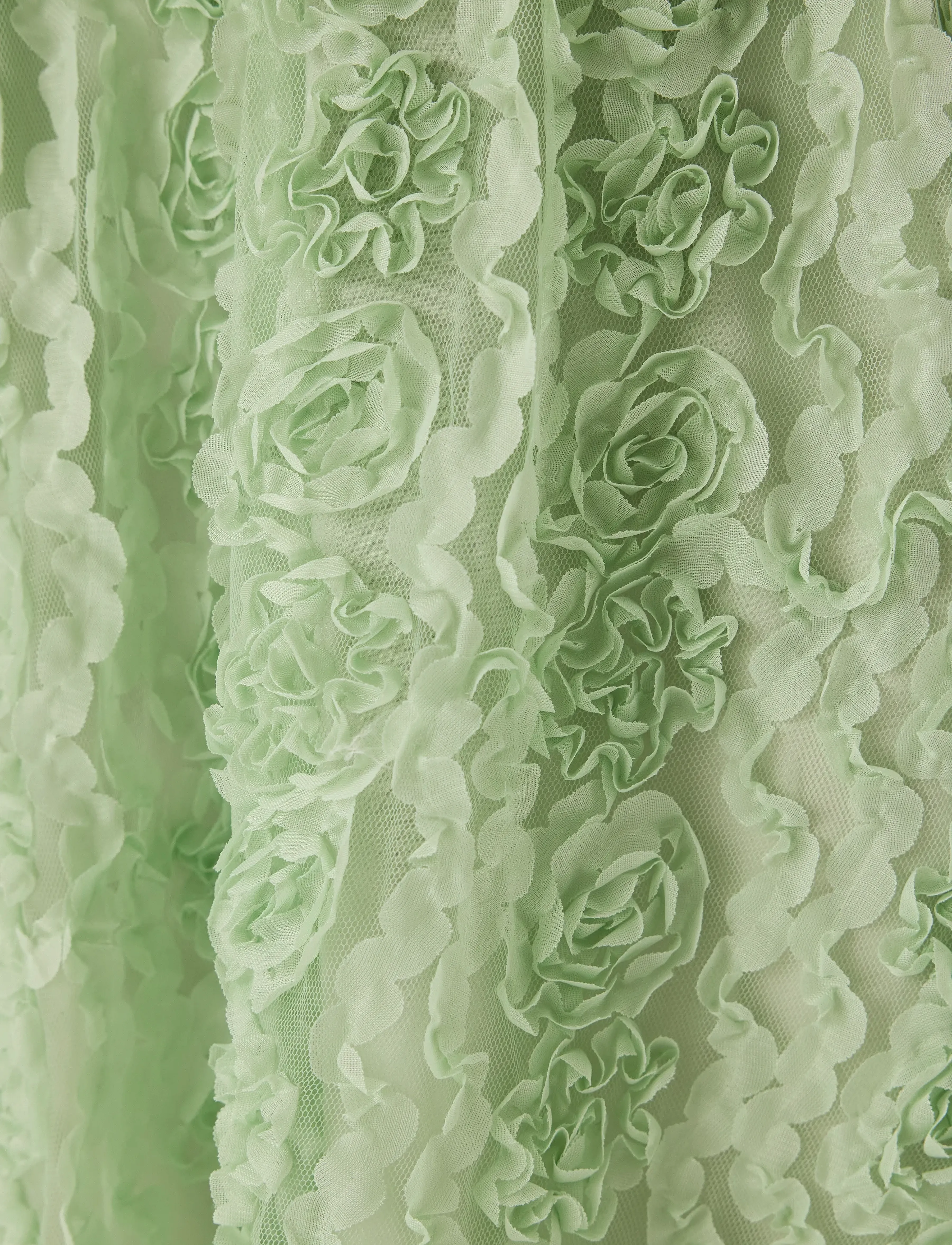 Bubbleroom - 3D Flower Midi Skirt - midi-röcke - dusty green - 5
