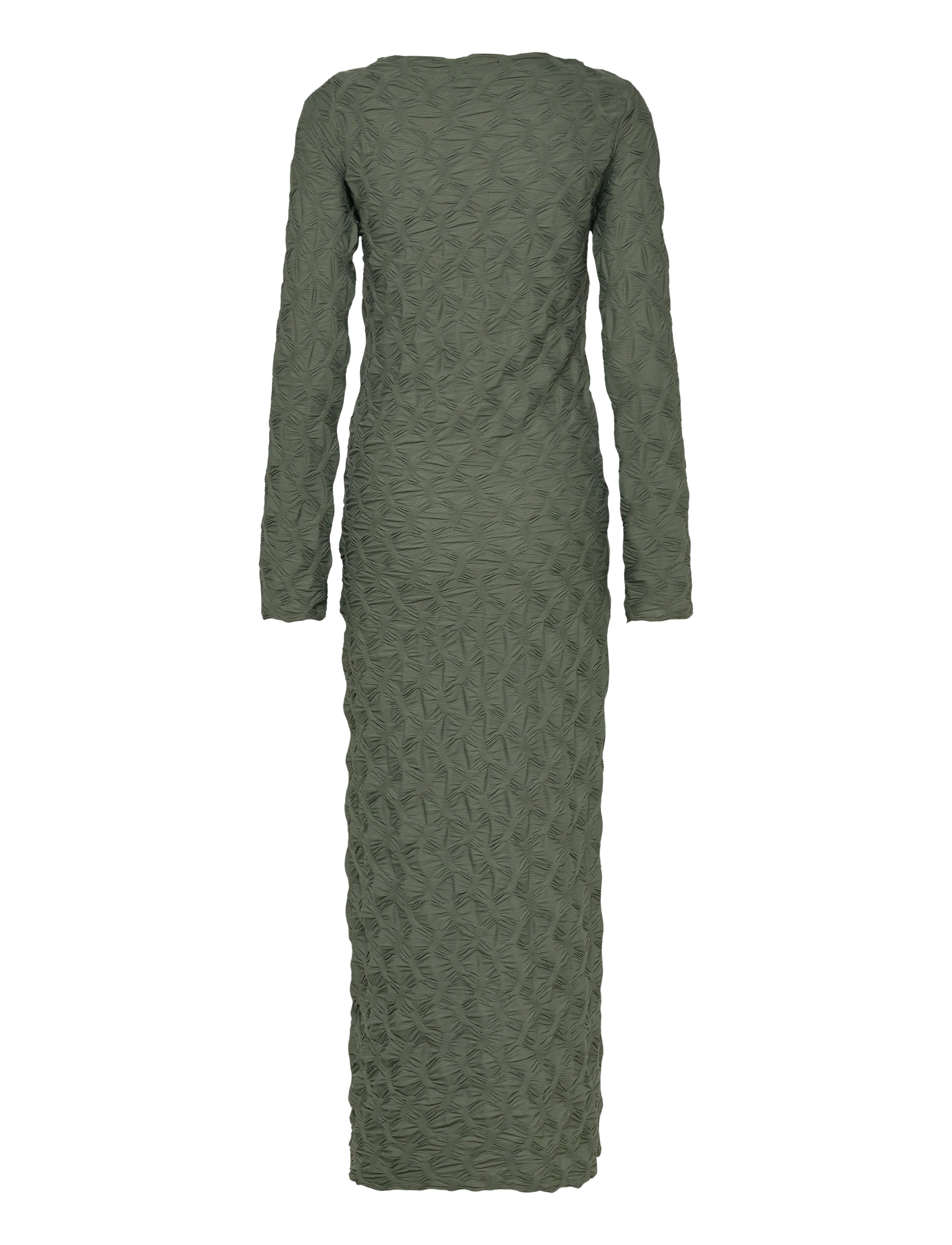 Bubbleroom - Structure Long Sleeve Midi Dress - robes moulantes - green - 2