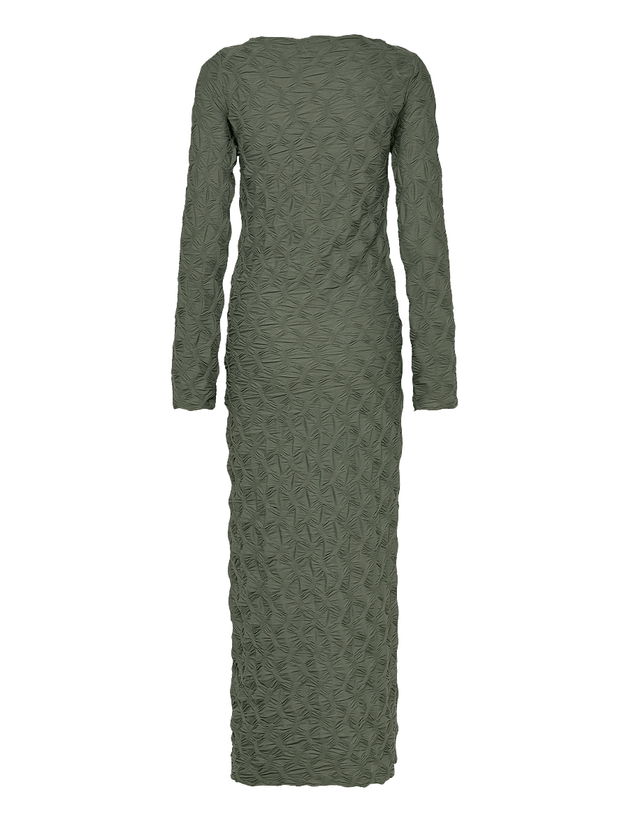 Bubbleroom - Structure Long Sleeve Midi Dress - robes moulantes - green - 2