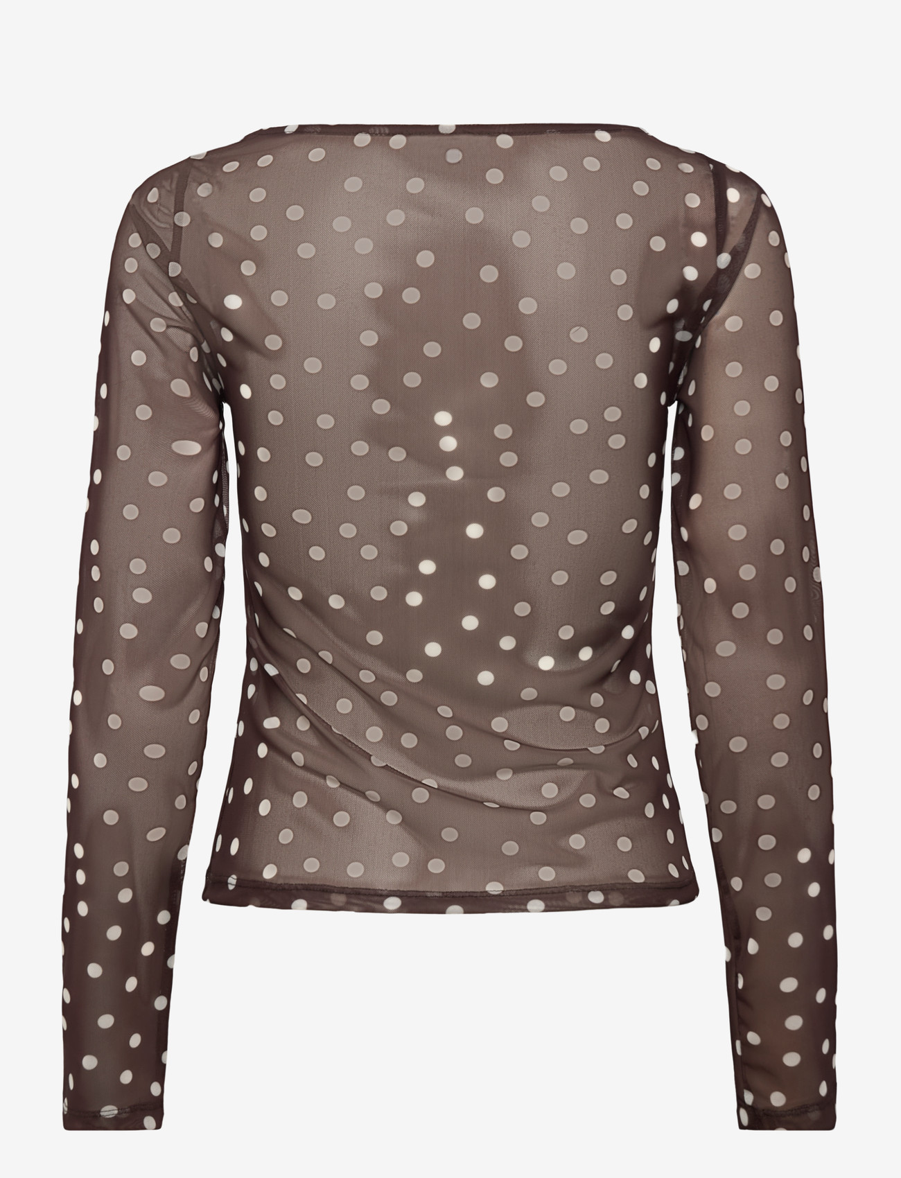 Bubbleroom - Long Sleeve Mesh Top - pikkade varrukatega alussärgid - brown/cream - 2