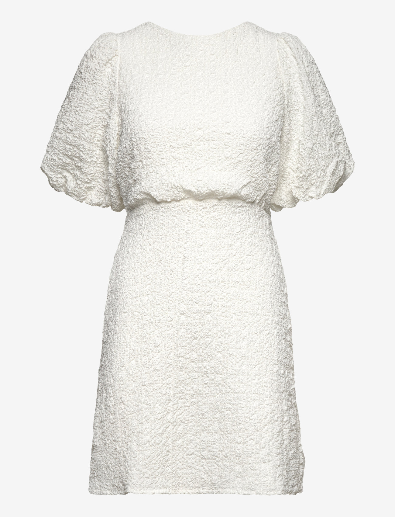 Bubbleroom - Structured Bow Short Dress - festklänningar - white - 1