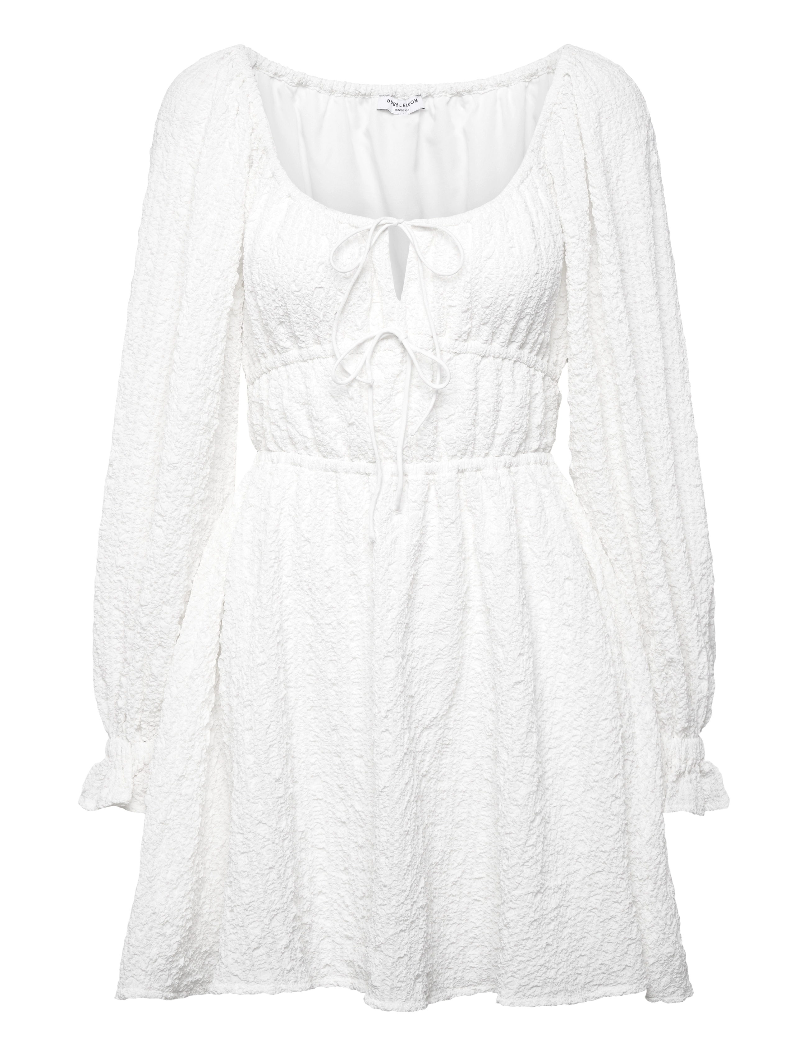 BUBBLEROOM Diamond Neck Kleid Weiß - L - Damen