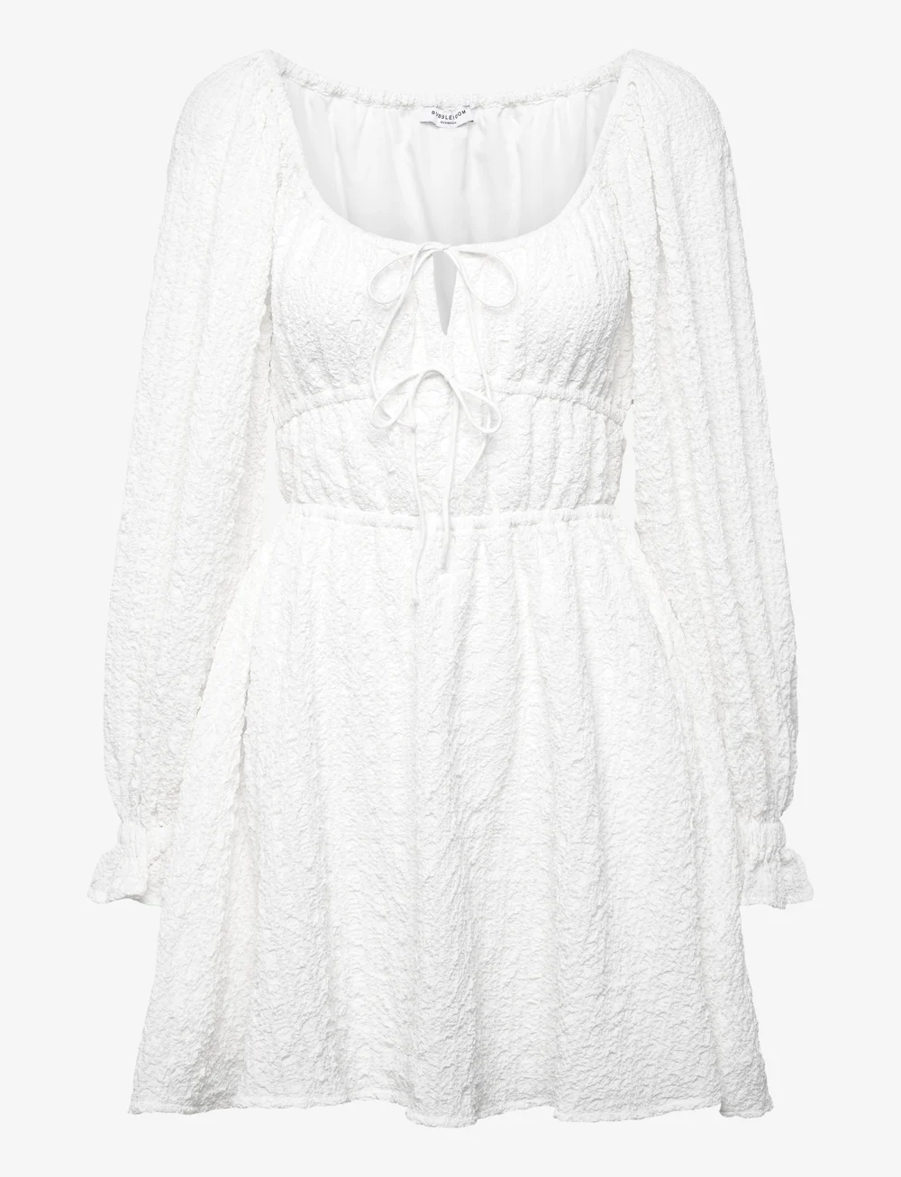 Bubbleroom - Diamond Neck Dress - konfirmationstøj - white - 1