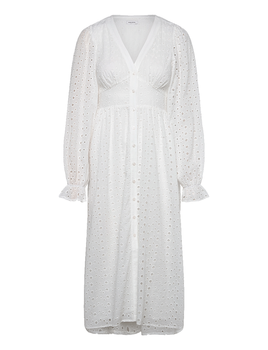 Bubbleroom - Broderie Anglaise Midi Dress - white - 1