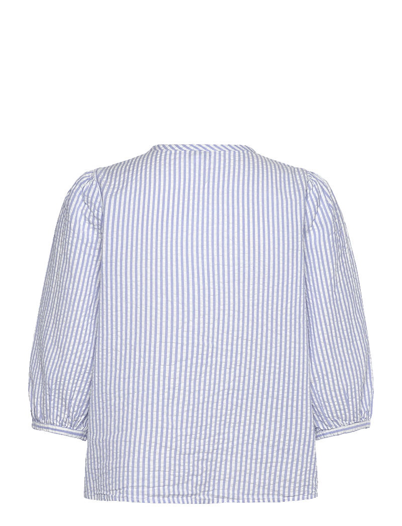 Bubbleroom - Bow Blouse - kortärmade blusar - blue/striped - 2