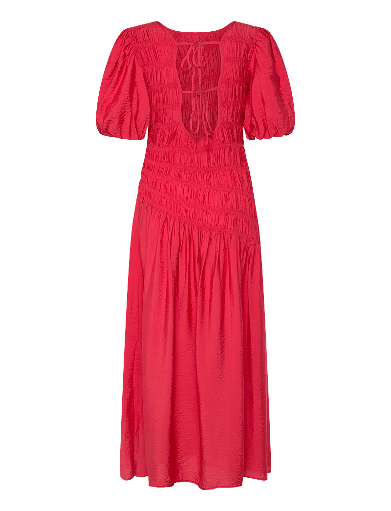 Bubbleroom - CC Puff Sleeve Smock Dress - sommerkjoler - red - 2