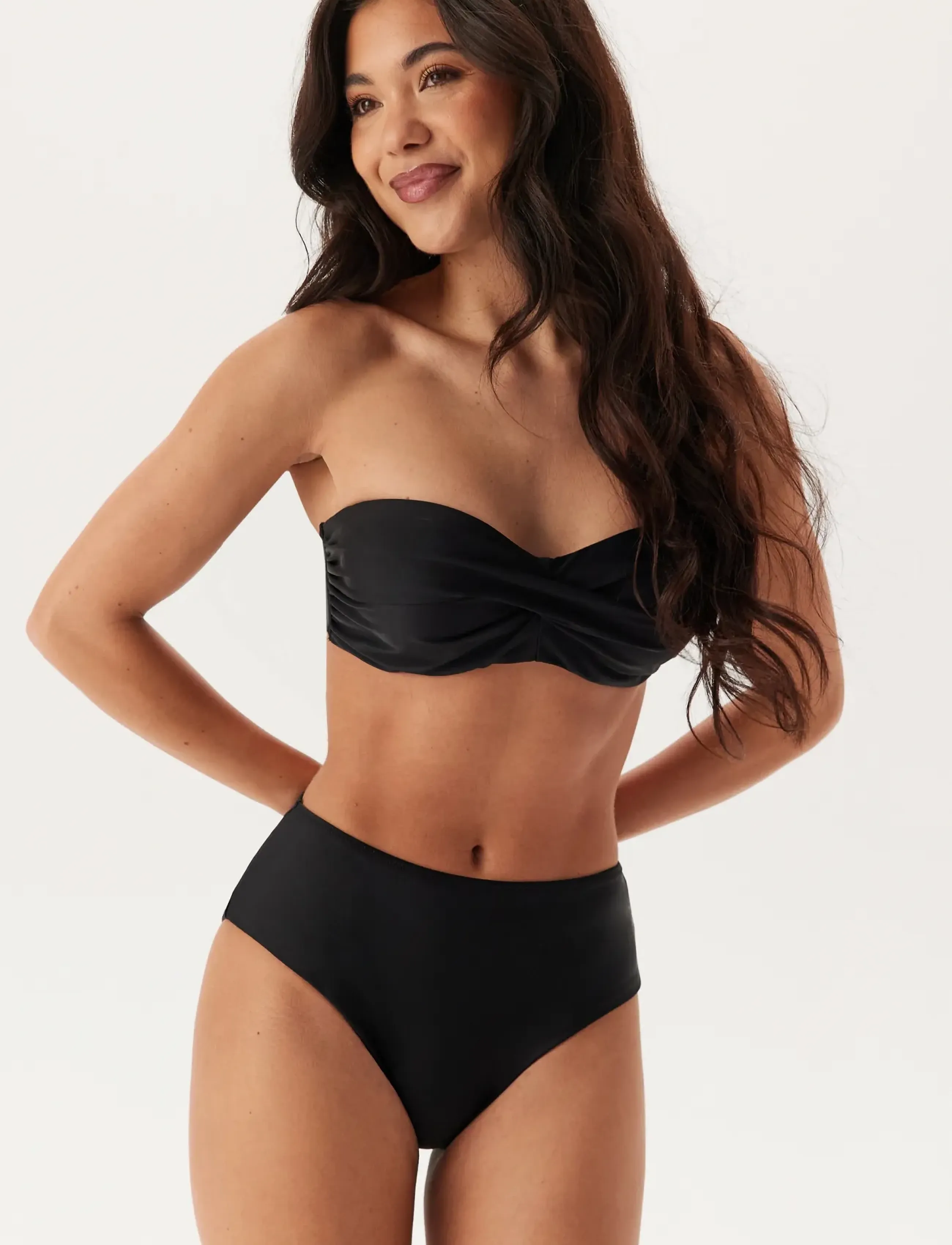 Bubbleroom High Waist Bikini Bottom, XS, Black, Bikinitrusser > Bikinier Med Høj Talje, Dame
