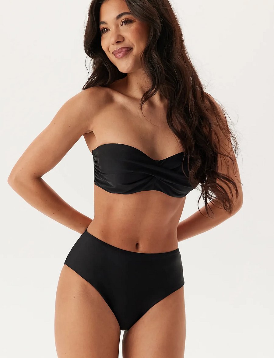 Bubbleroom - High Waist Bikini Bottom - højtaljede bikinitrusser - black - 0
