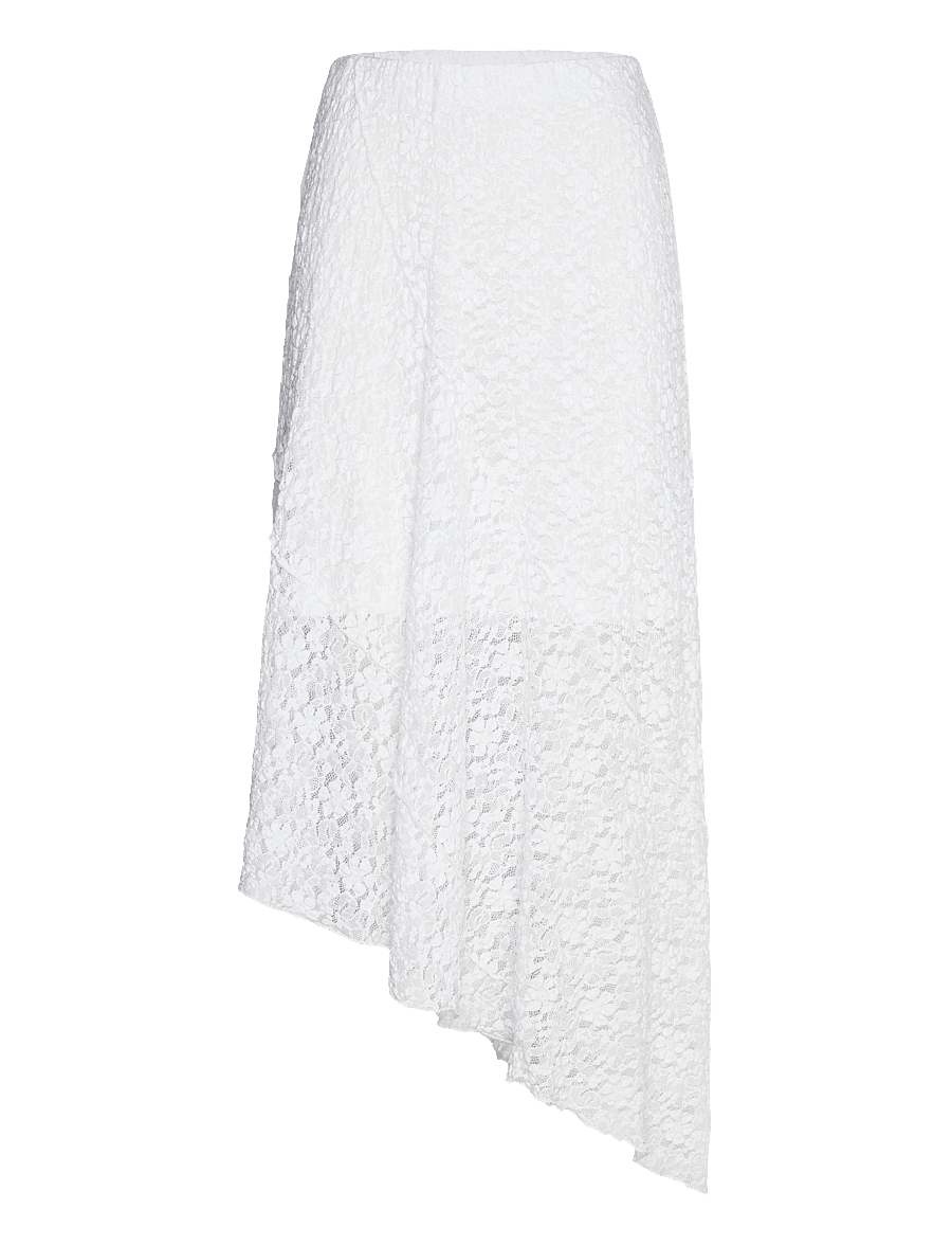 Bubbleroom - Asymmetric Lace Skirt - white - 1