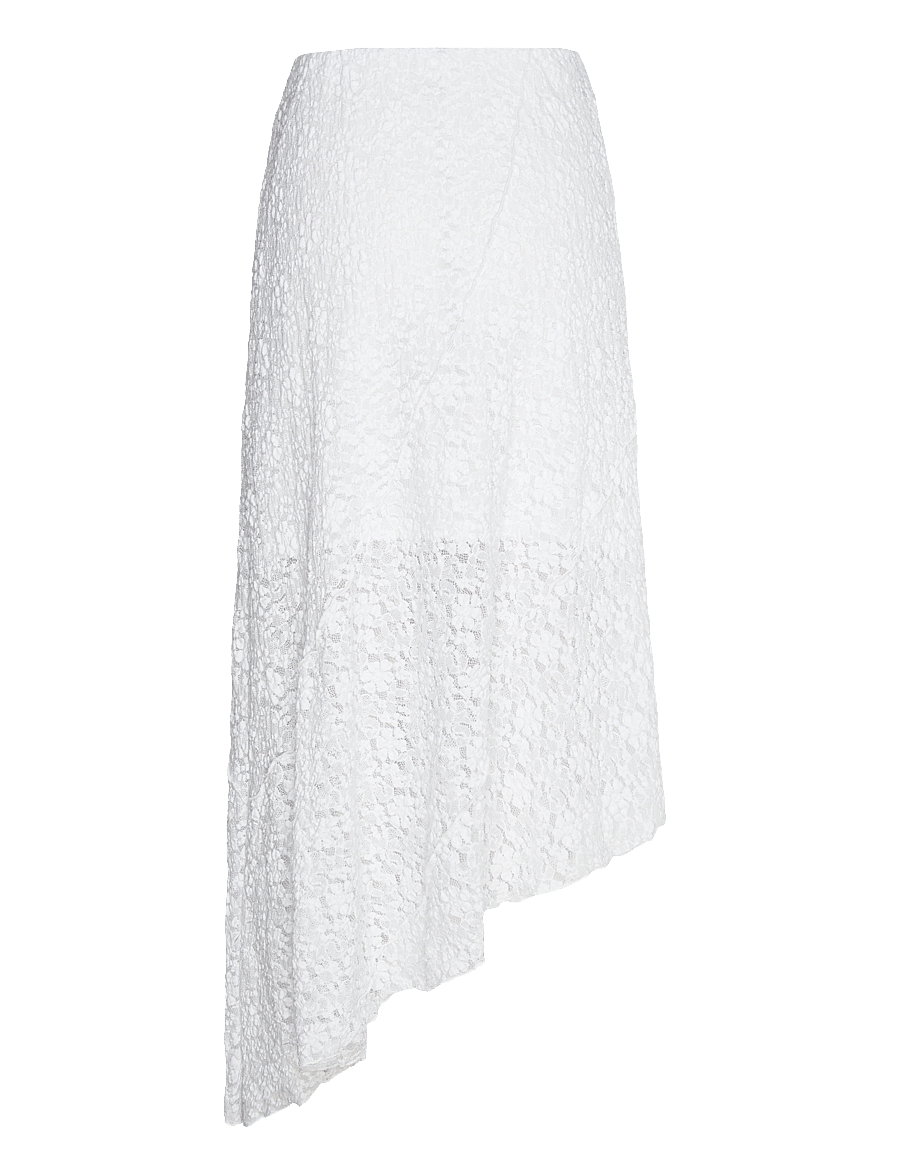Bubbleroom - Asymmetric Lace Skirt - white - 2