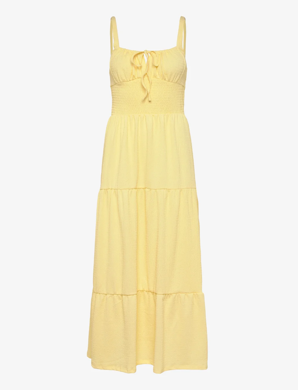 Bubbleroom - Tie Smock Dress - sommerkleider - light yellow - 1