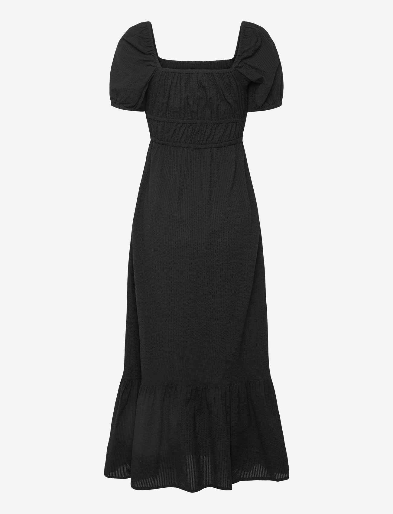 Bubbleroom - Square Neck Cotton Maxi Dress - maxi kjoler - black - 2