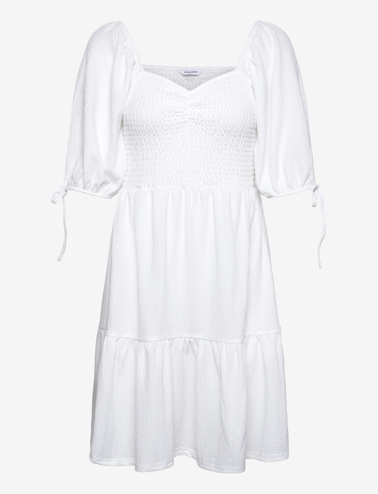 Bubbleroom - Smock Short Dress - white - 1
