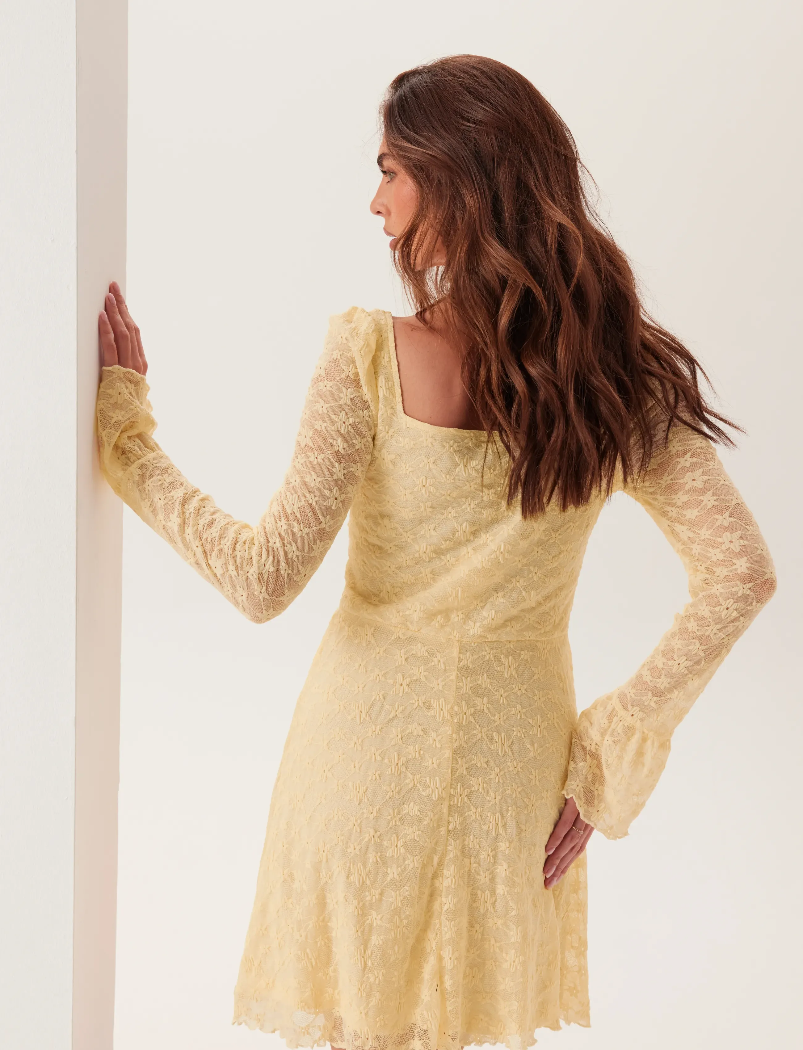 Square Neck Lace Dress 3