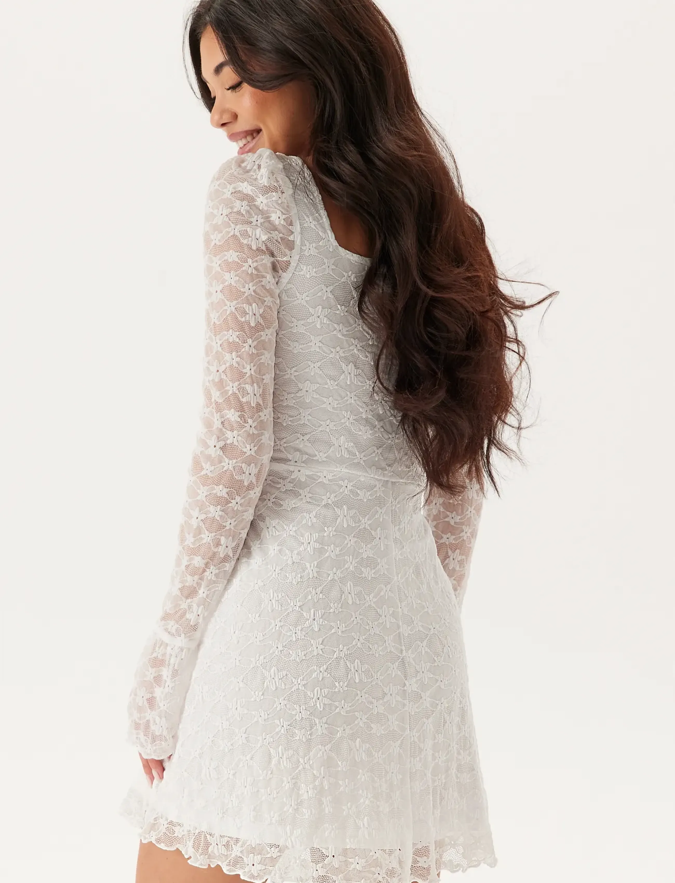 Square Neck Lace Dress 2
