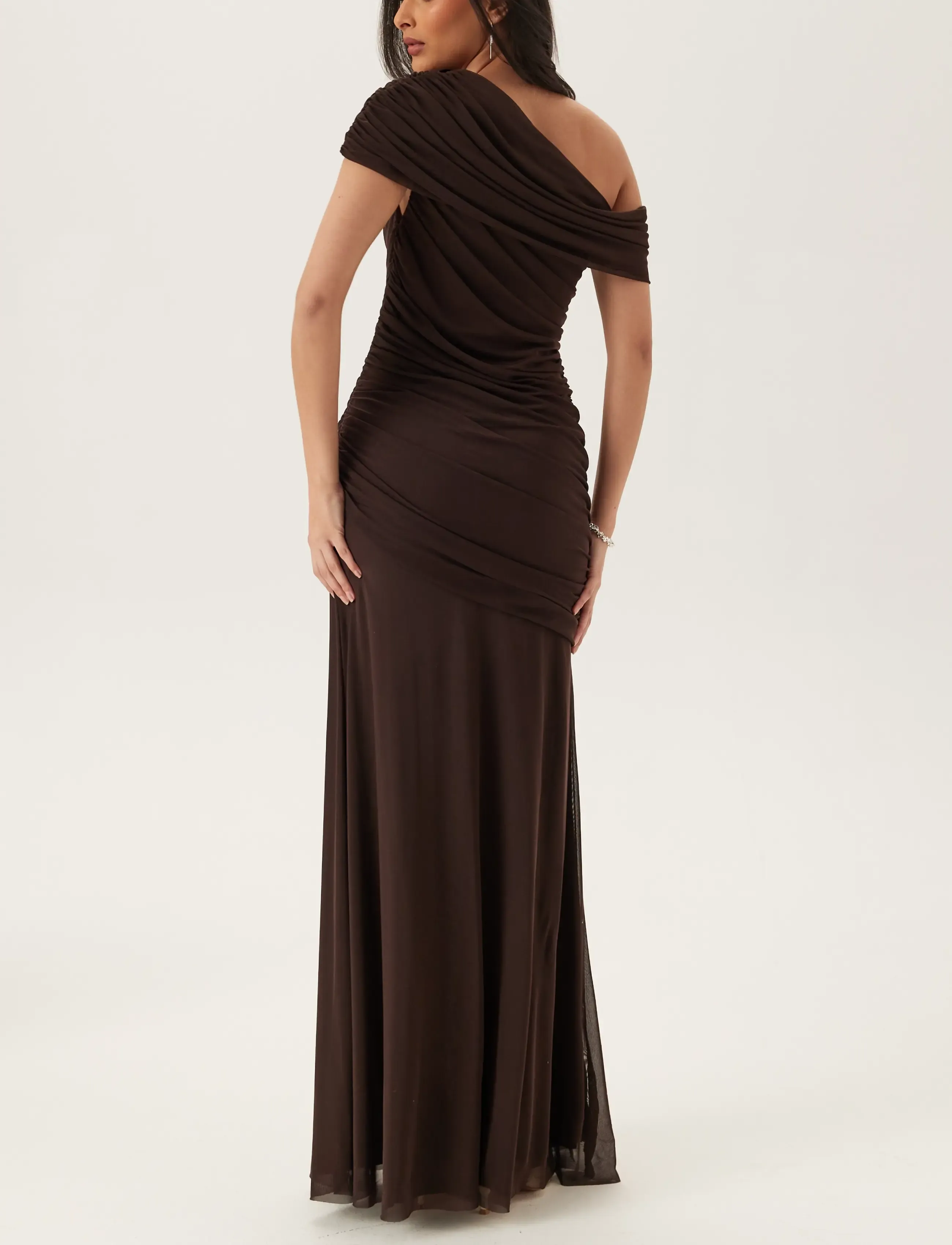 Off Shoulder Mesh Gown 4