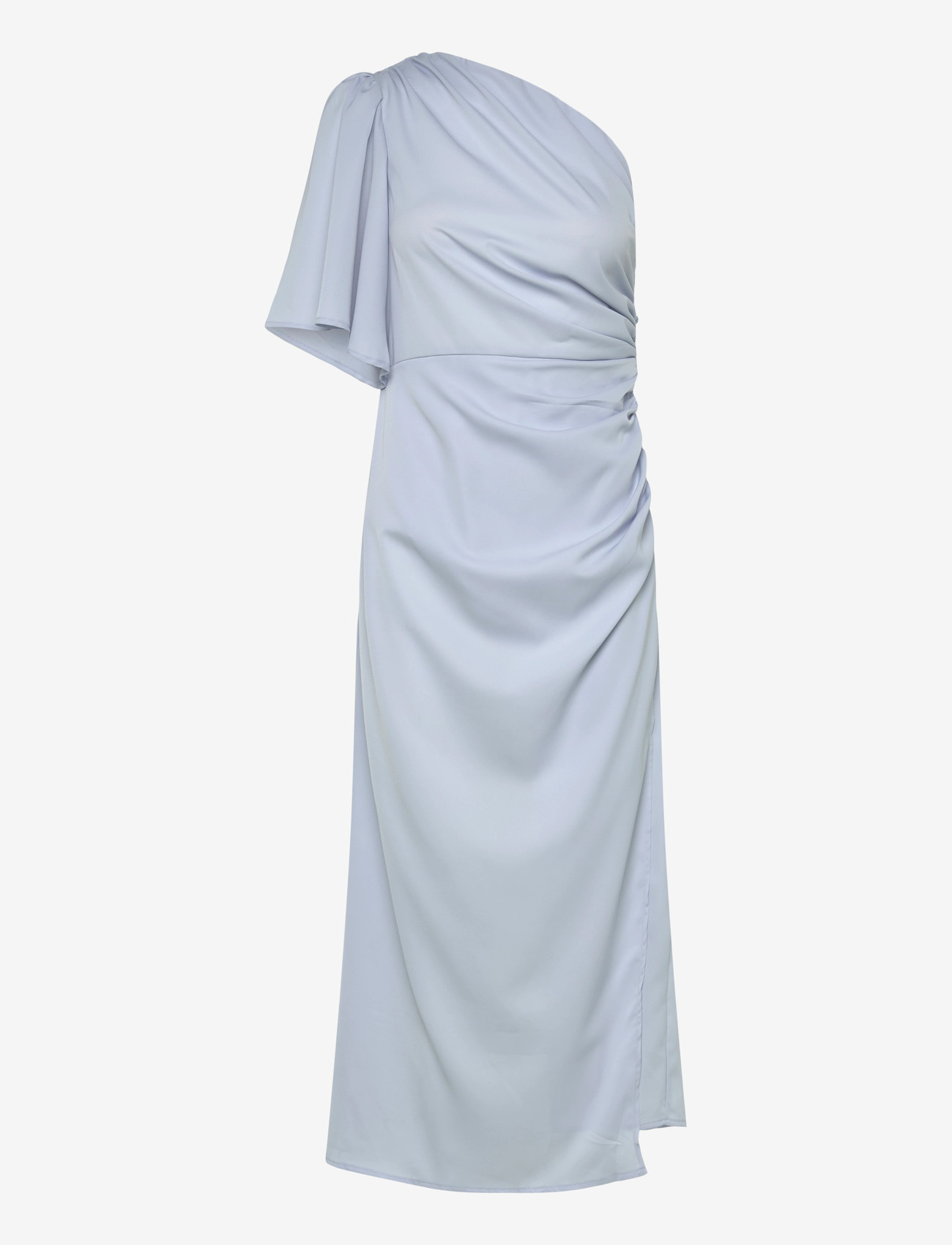 Bubbleroom Ruched One Shoulder Midi Dress - Clothing - LIGHT BLUE / blue