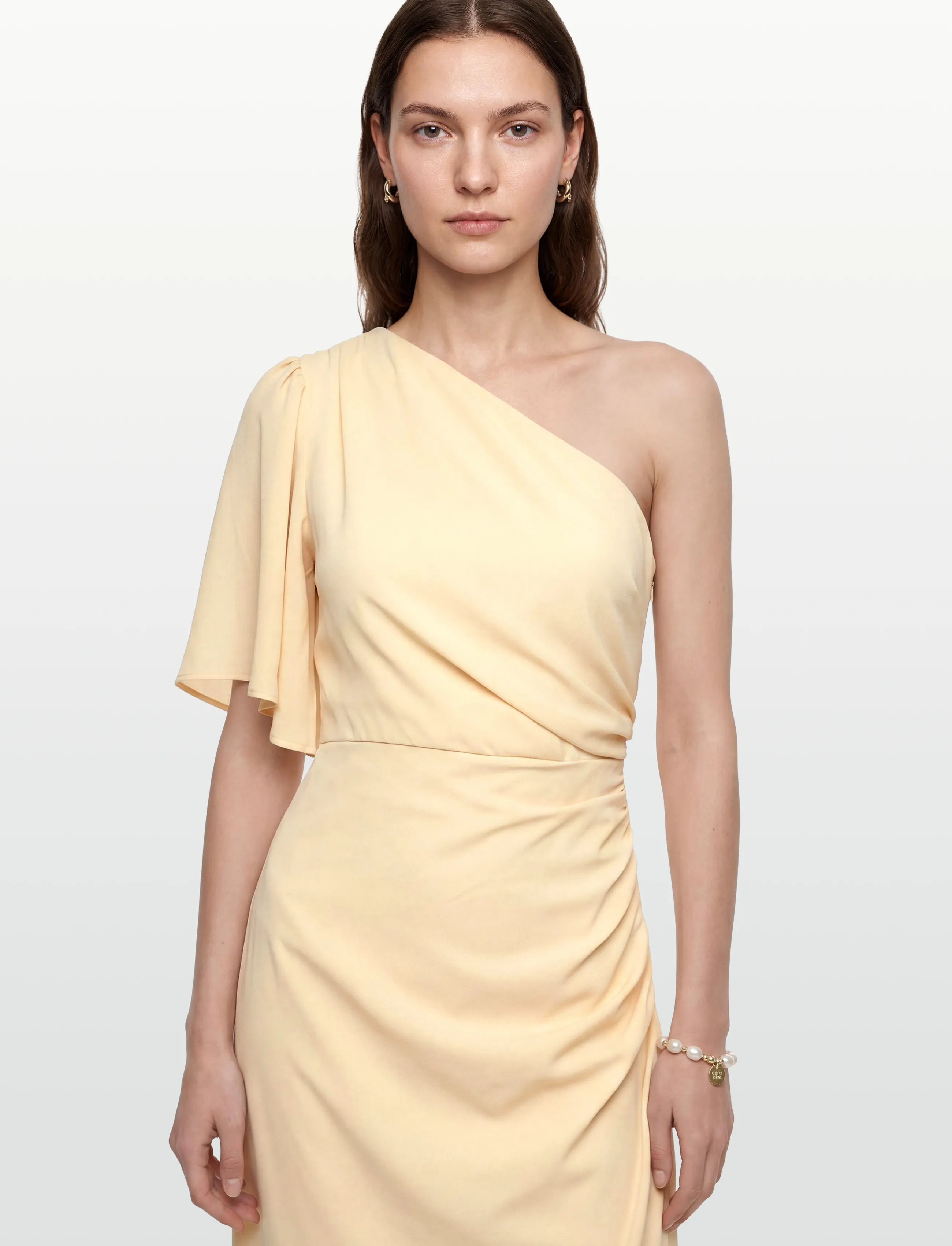 Ruched One Shoulder Midi Dress 2