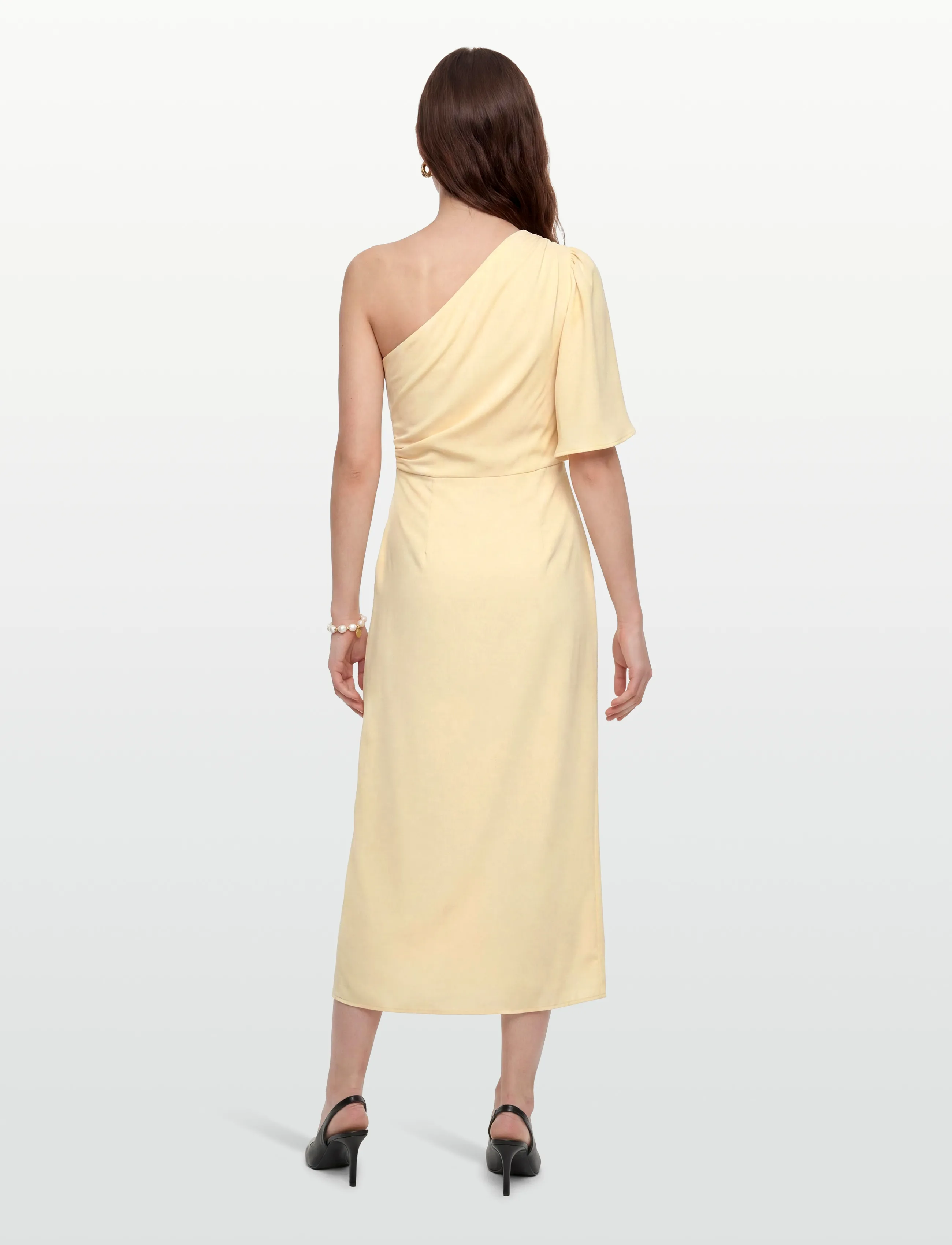 Ruched One Shoulder Midi Dress 3
