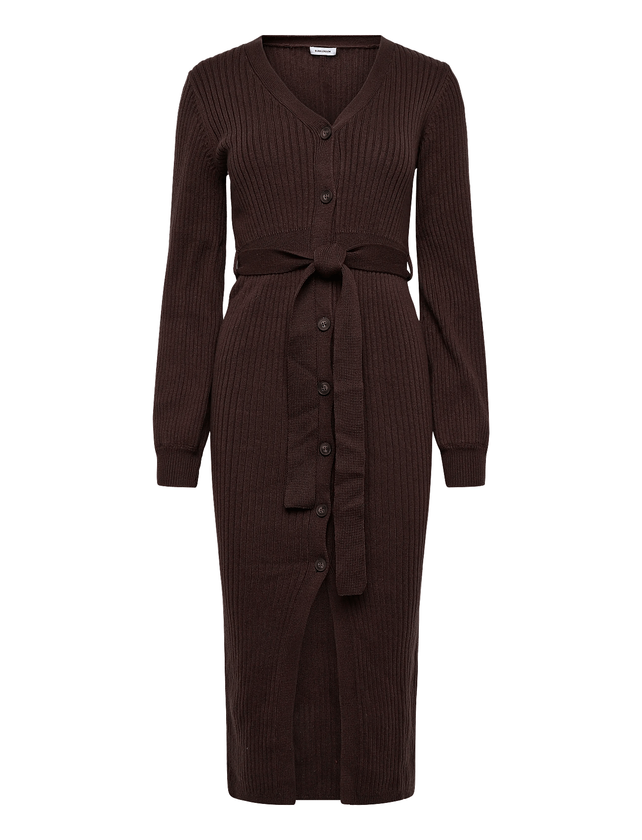 Bubbleroom - Rib Knitted Cardigan Dress