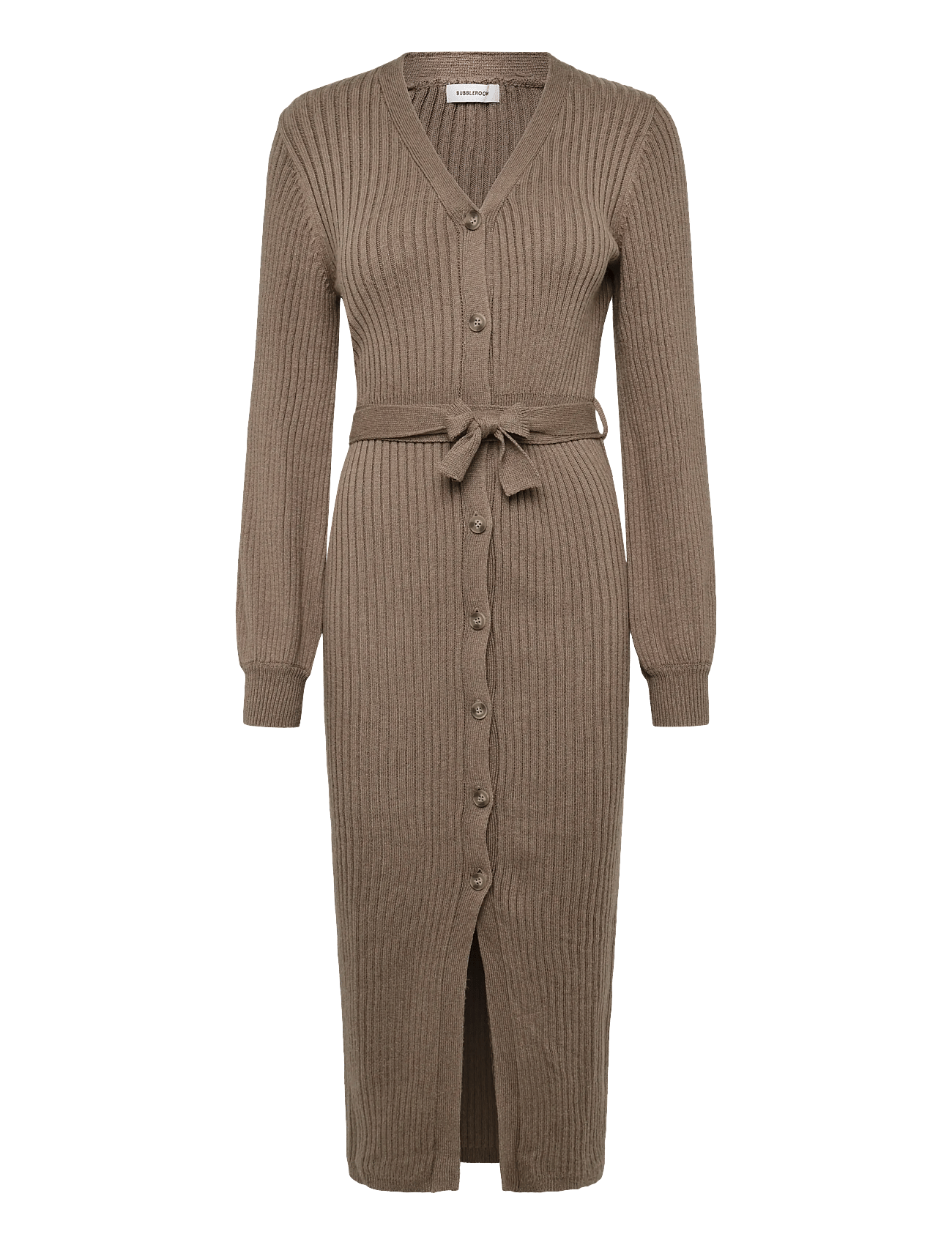 Bubbleroom - Rib Knitted Cardigan Dress