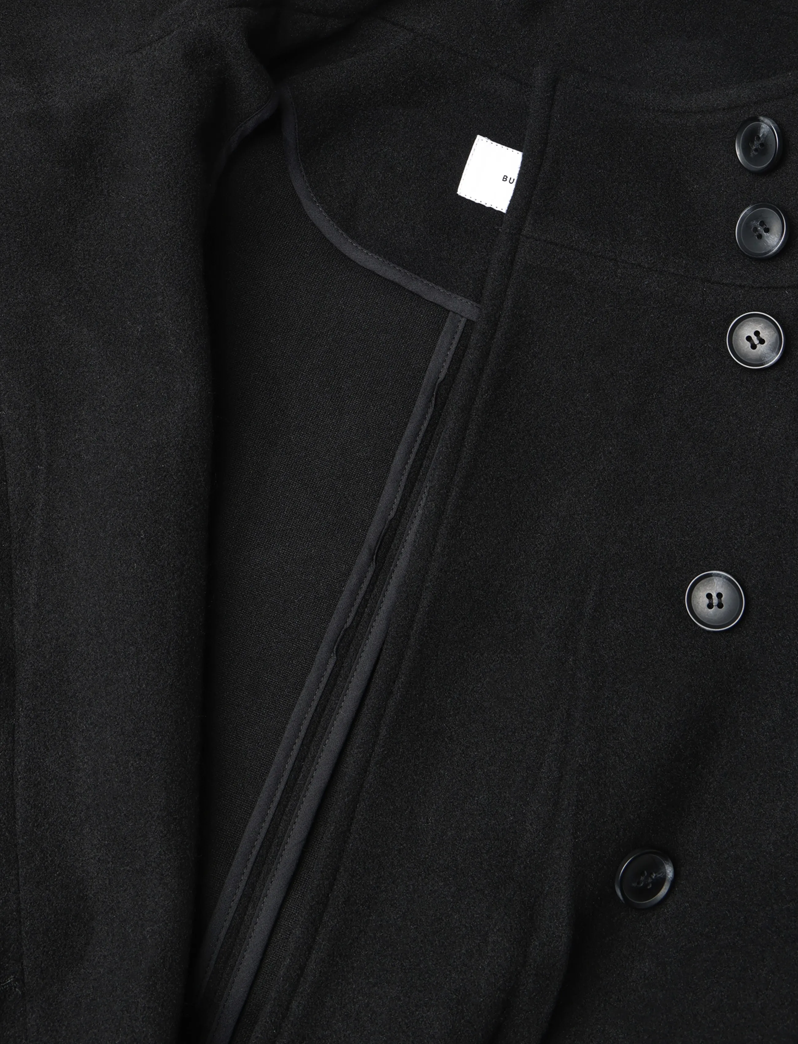 Bubbleroom - High Neck Midi Coat - light coats - black - 5
