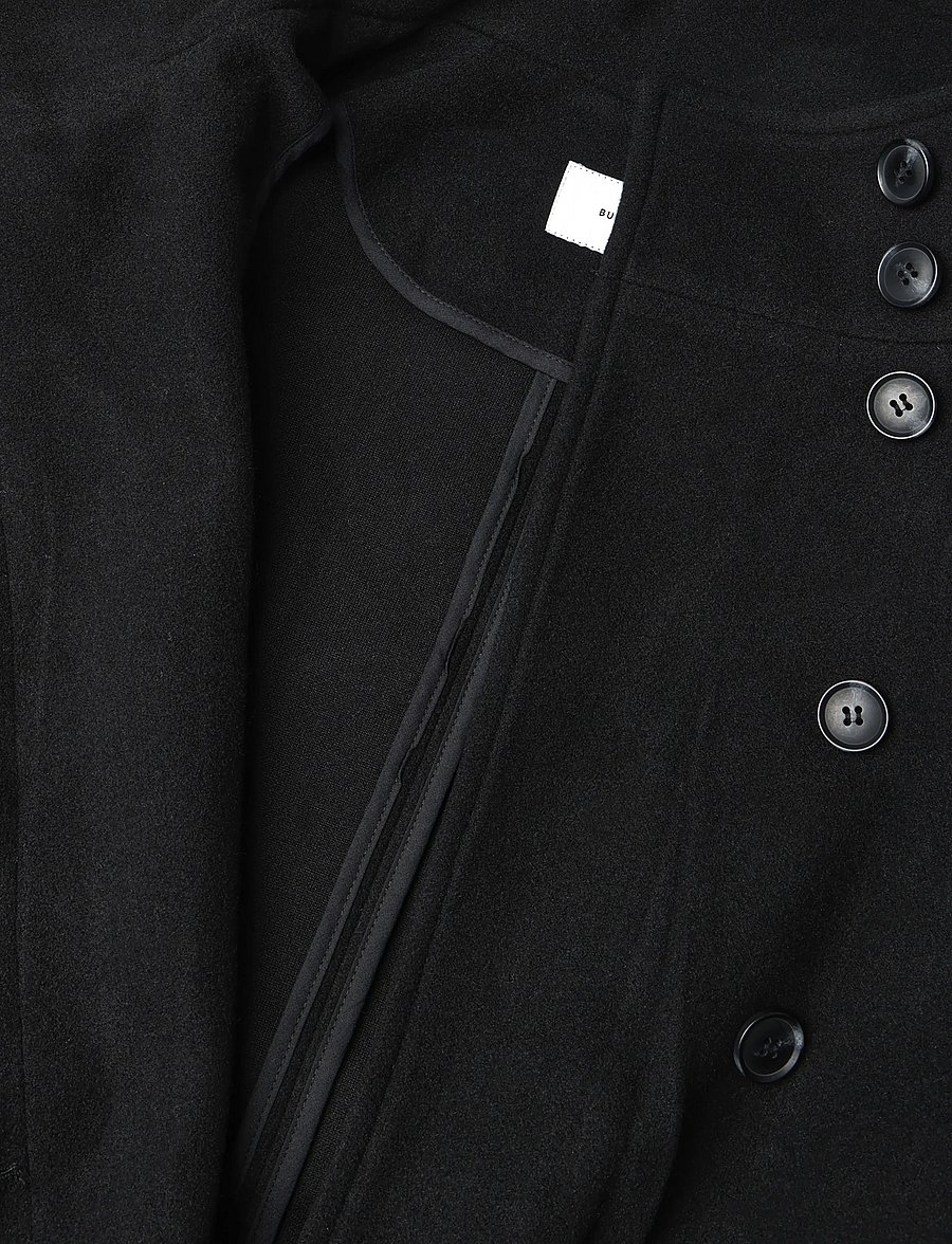 Bubbleroom - High Neck Midi Coat - light coats - black - 5