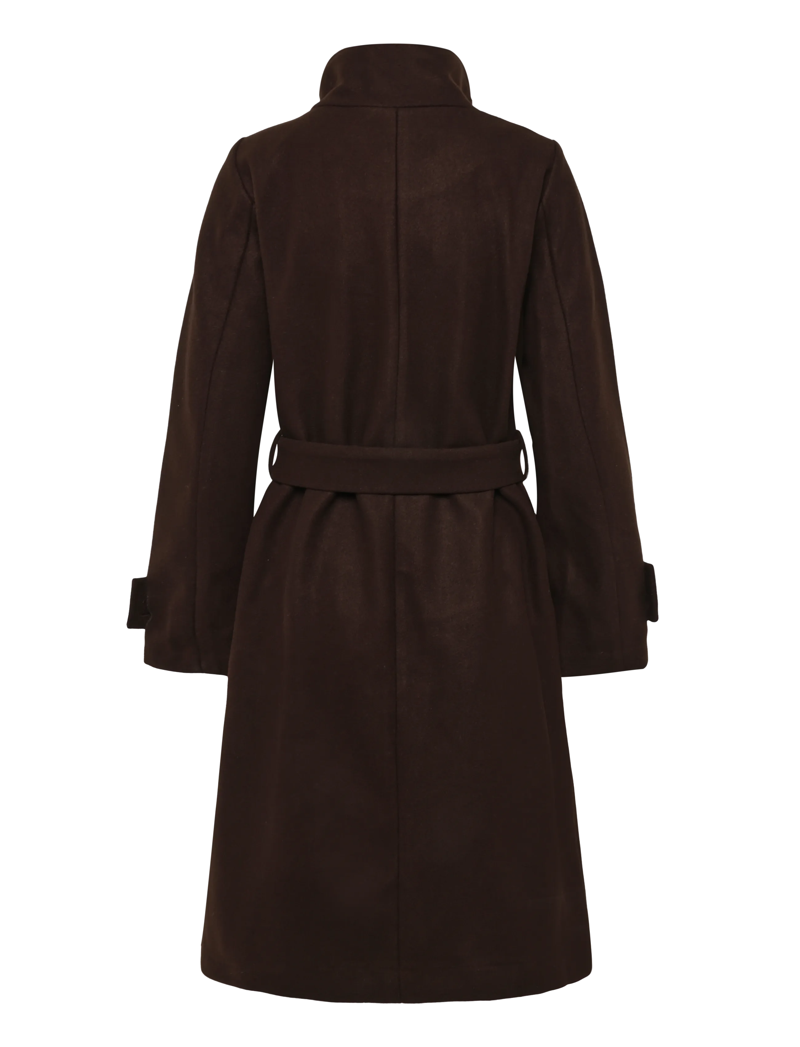 Bubbleroom - High Neck Midi Coat - leichte mäntel - dark brown - 2
