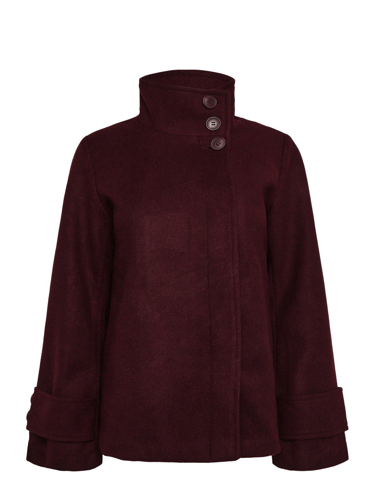 Bubbleroom - High Neck Short Coat
