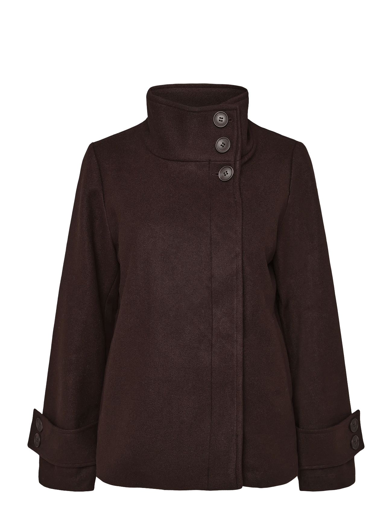 Bubbleroom - High Neck Short Coat