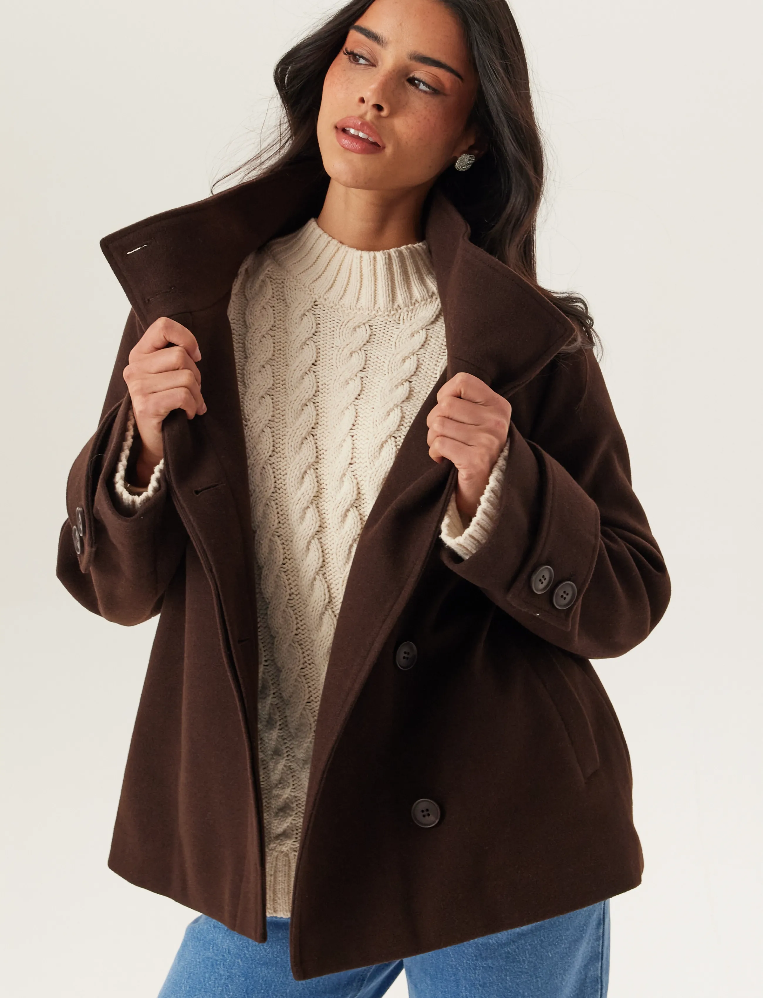 High Neck Short Coat 5